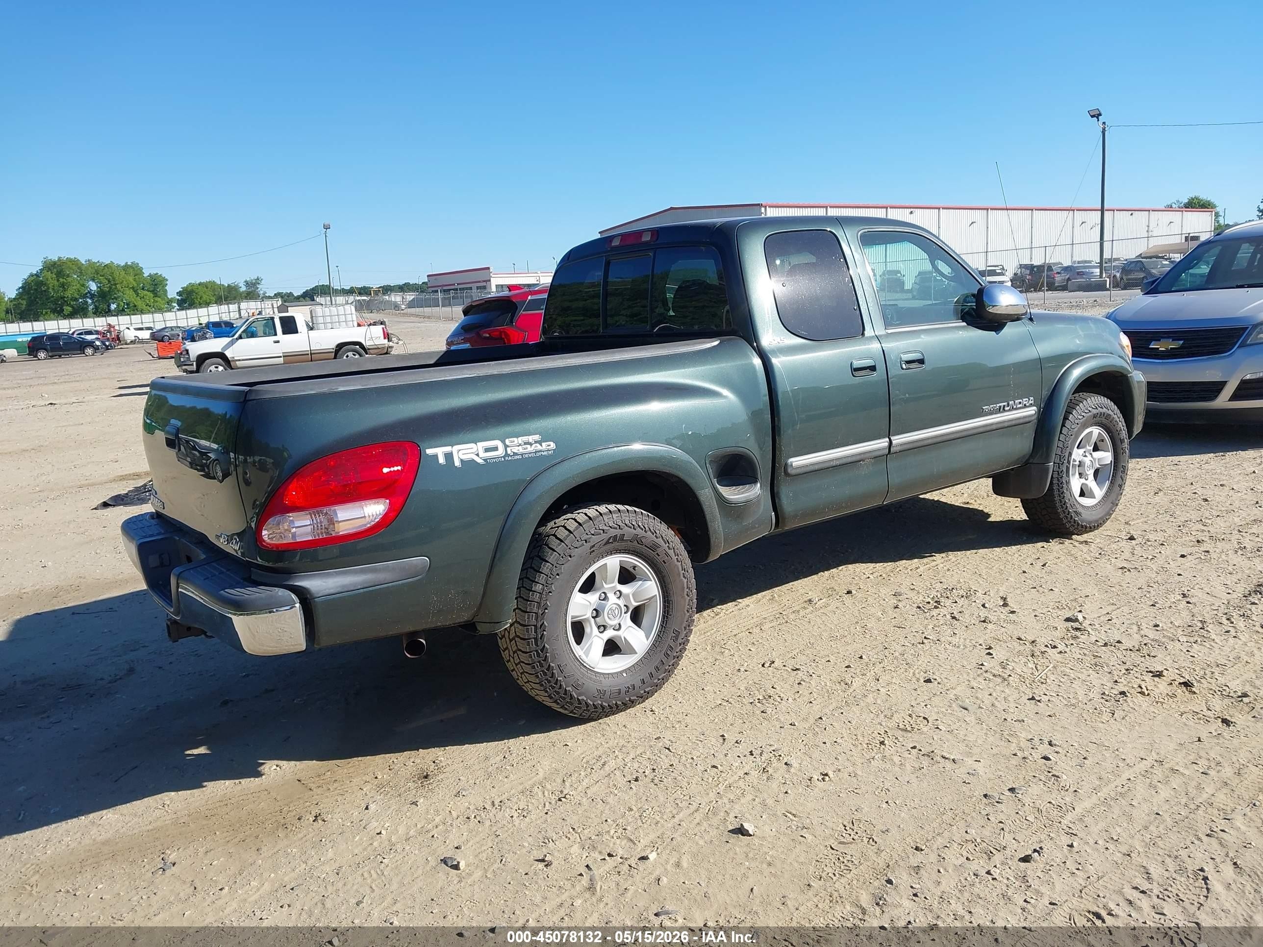 2005 Toyota Tundra Sr5 V8 Green vin: 5TBBT44155S460889