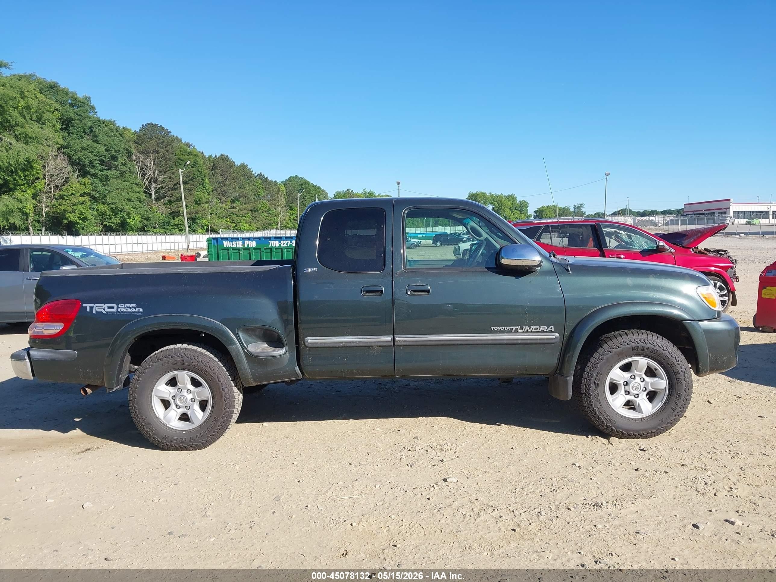 2005 Toyota Tundra Sr5 V8 Green vin: 5TBBT44155S460889