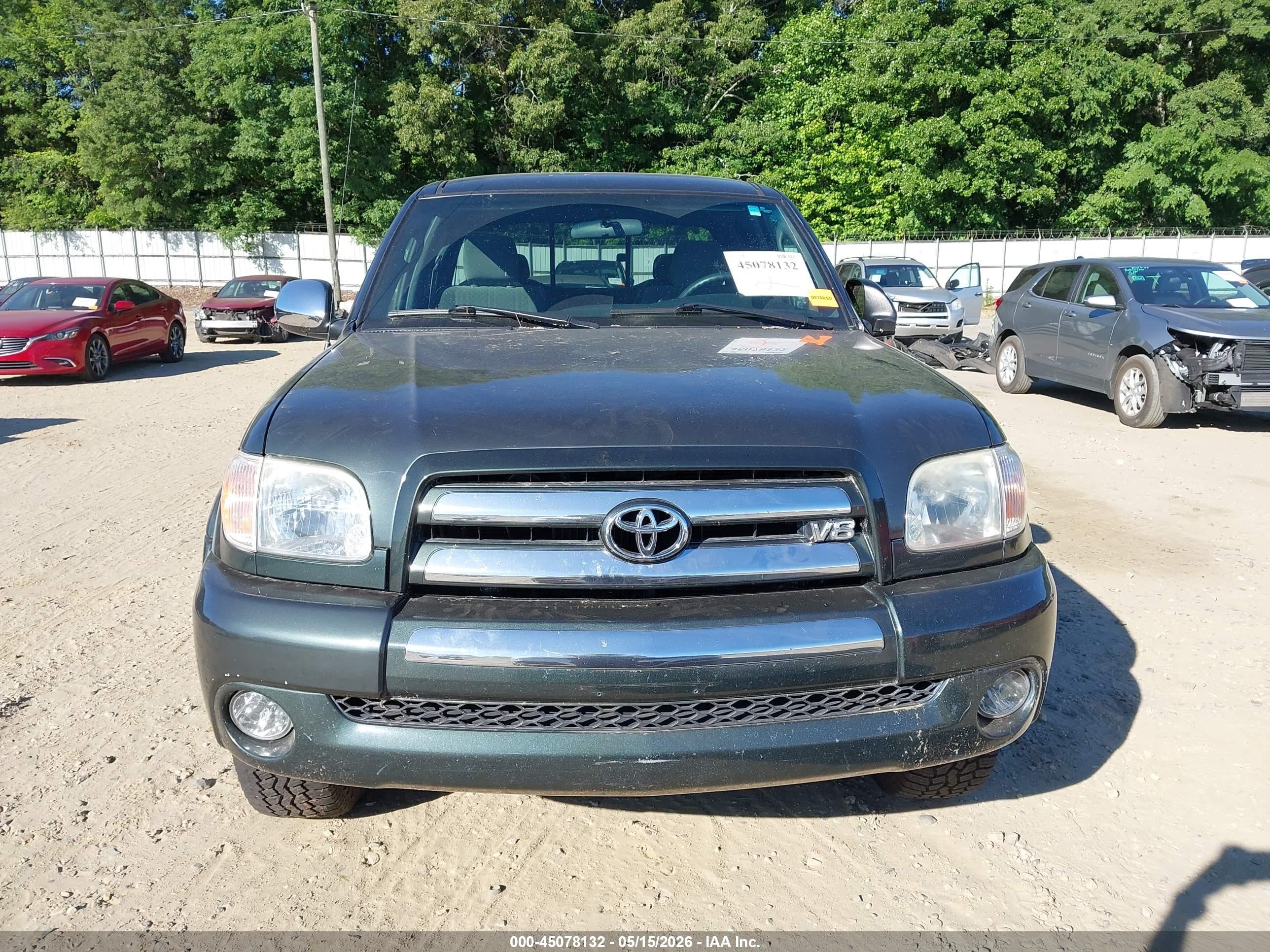 2005 Toyota Tundra Sr5 V8 Green vin: 5TBBT44155S460889