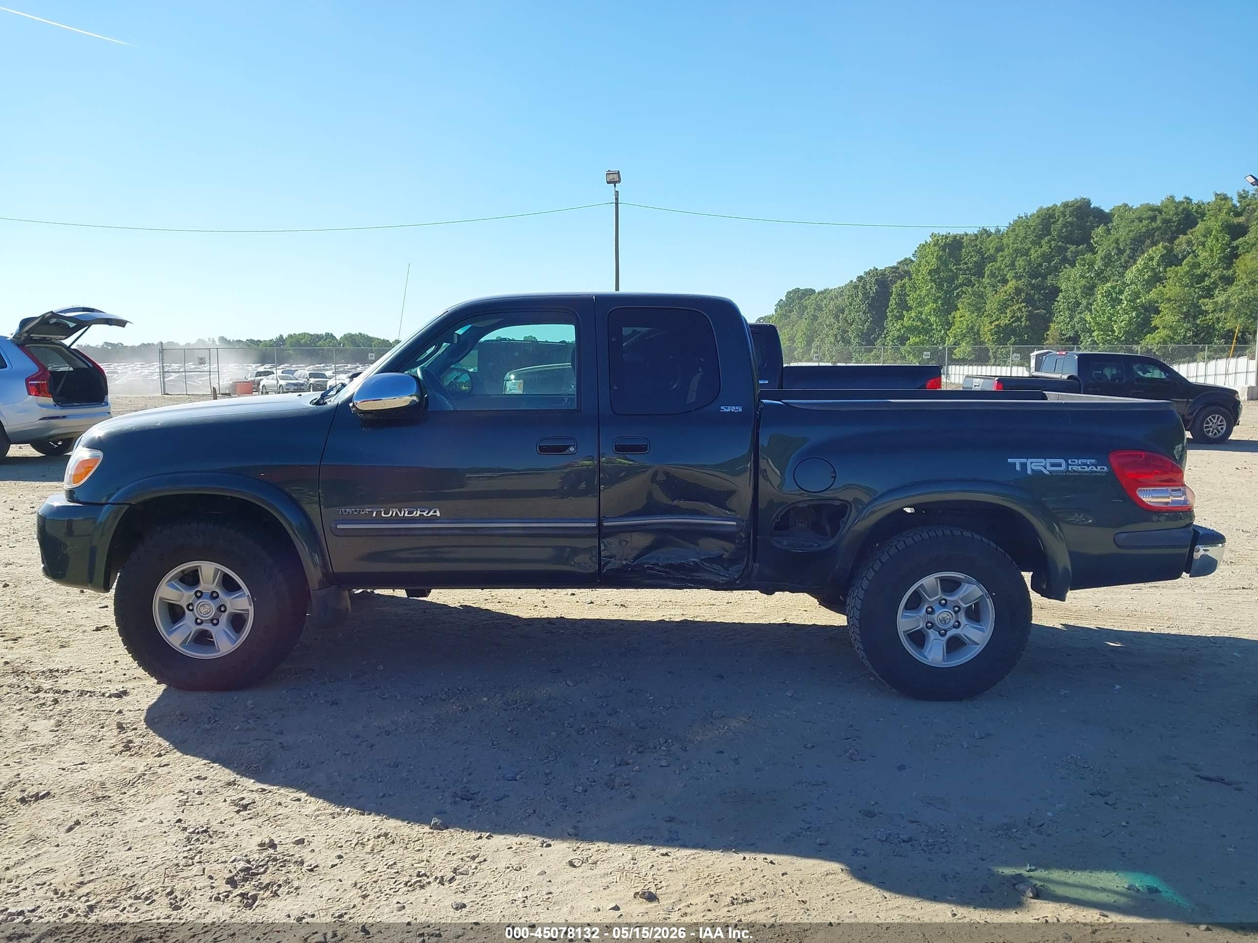 2005 Toyota Tundra Sr5 V8 Green vin: 5TBBT44155S460889