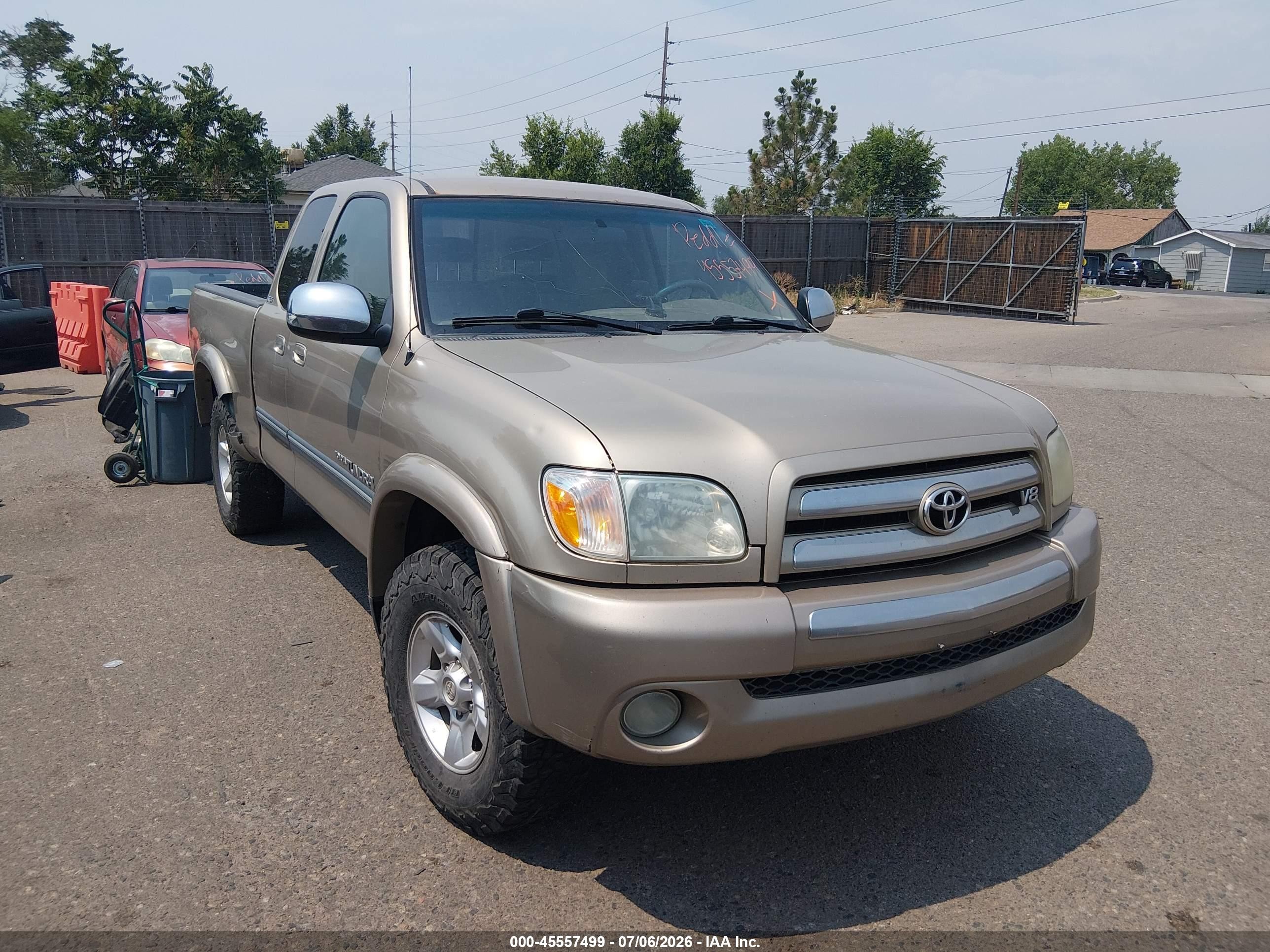 2006 Toyota Tundra Sr5 V8 Золотой vin: 5TBBT44156S480206