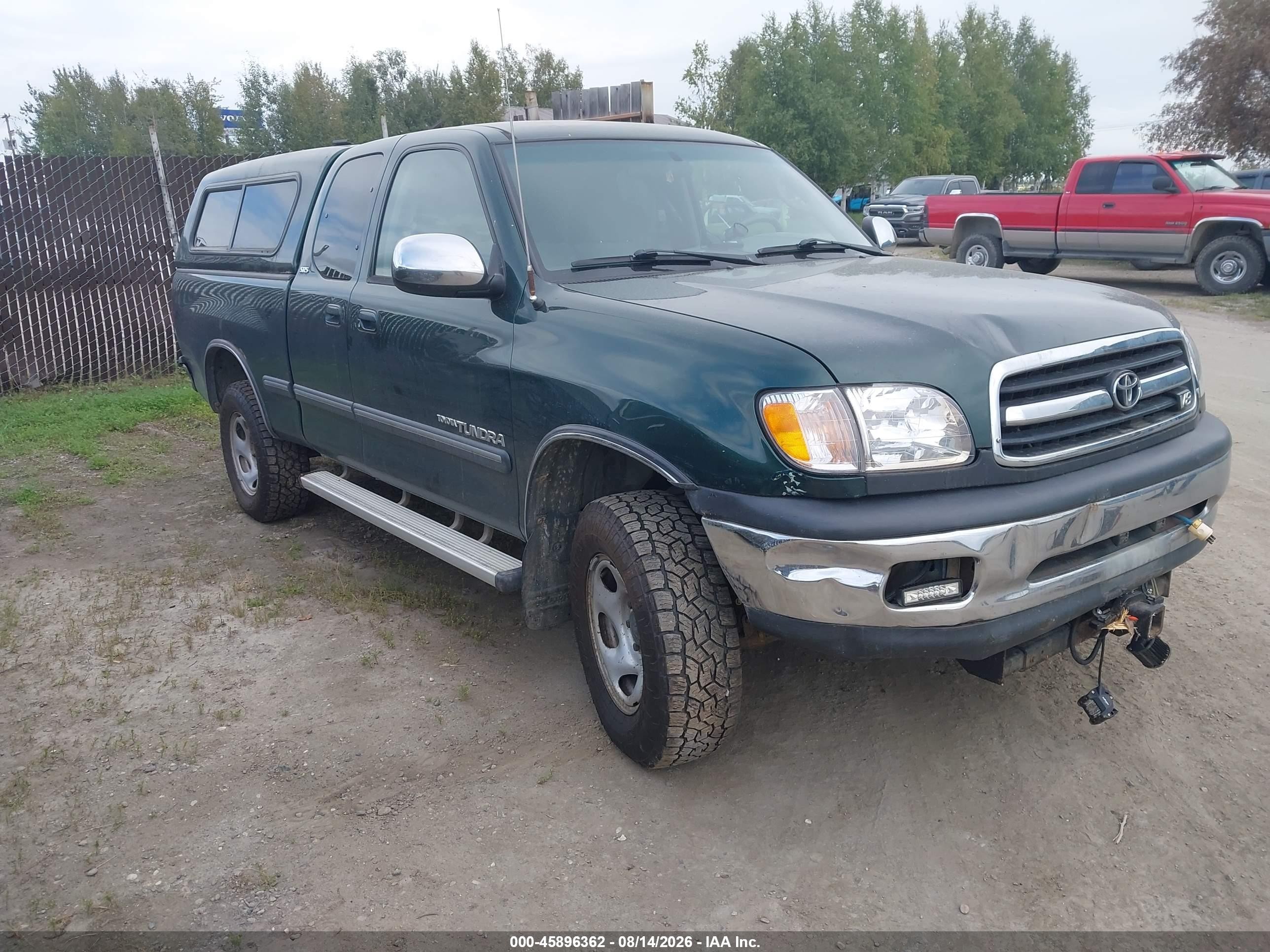 2001 Toyota Tundra Sr5 V8 Green vin: 5TBBT44161S157260