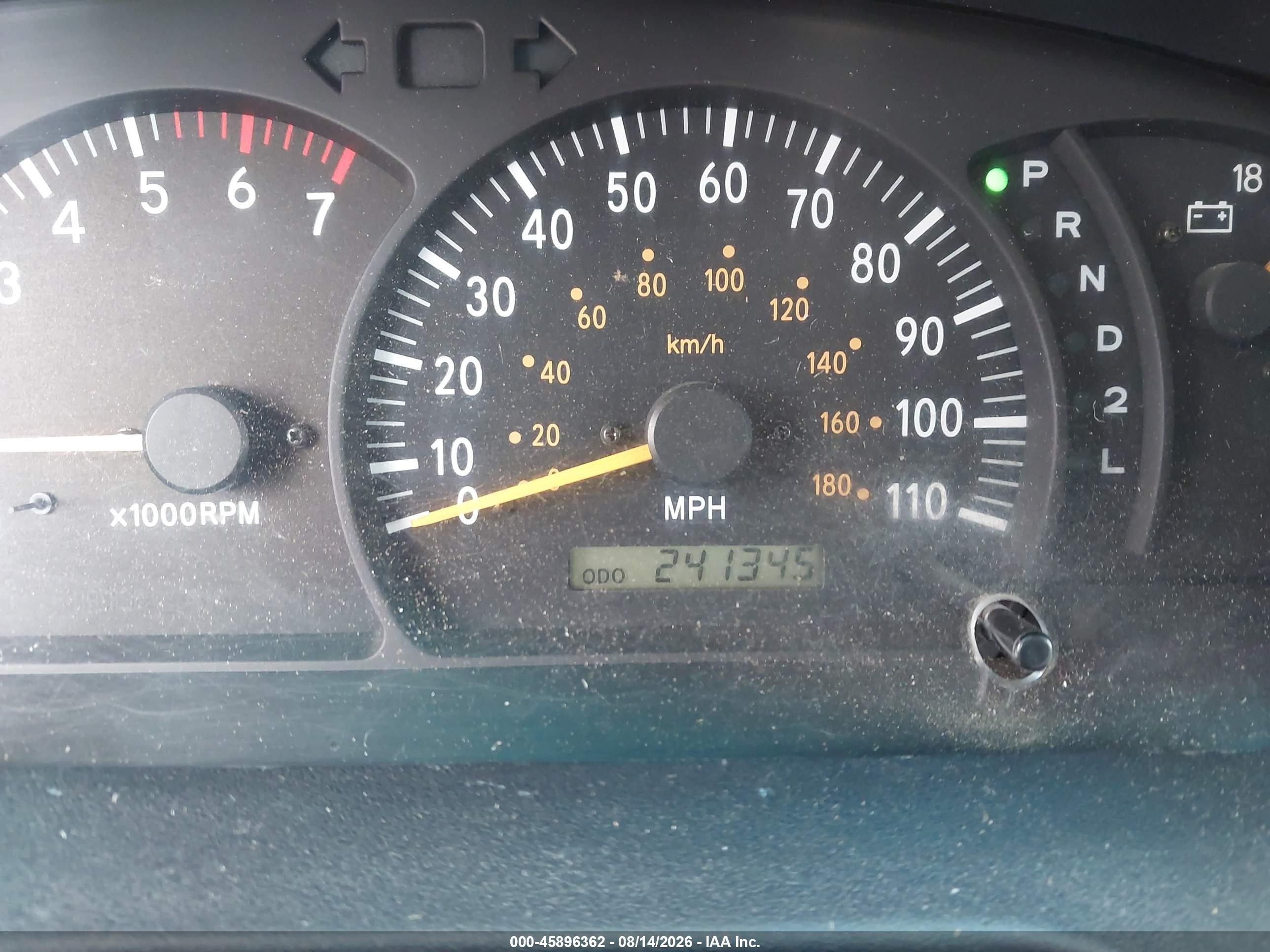 2001 Toyota Tundra Sr5 V8 Green vin: 5TBBT44161S157260
