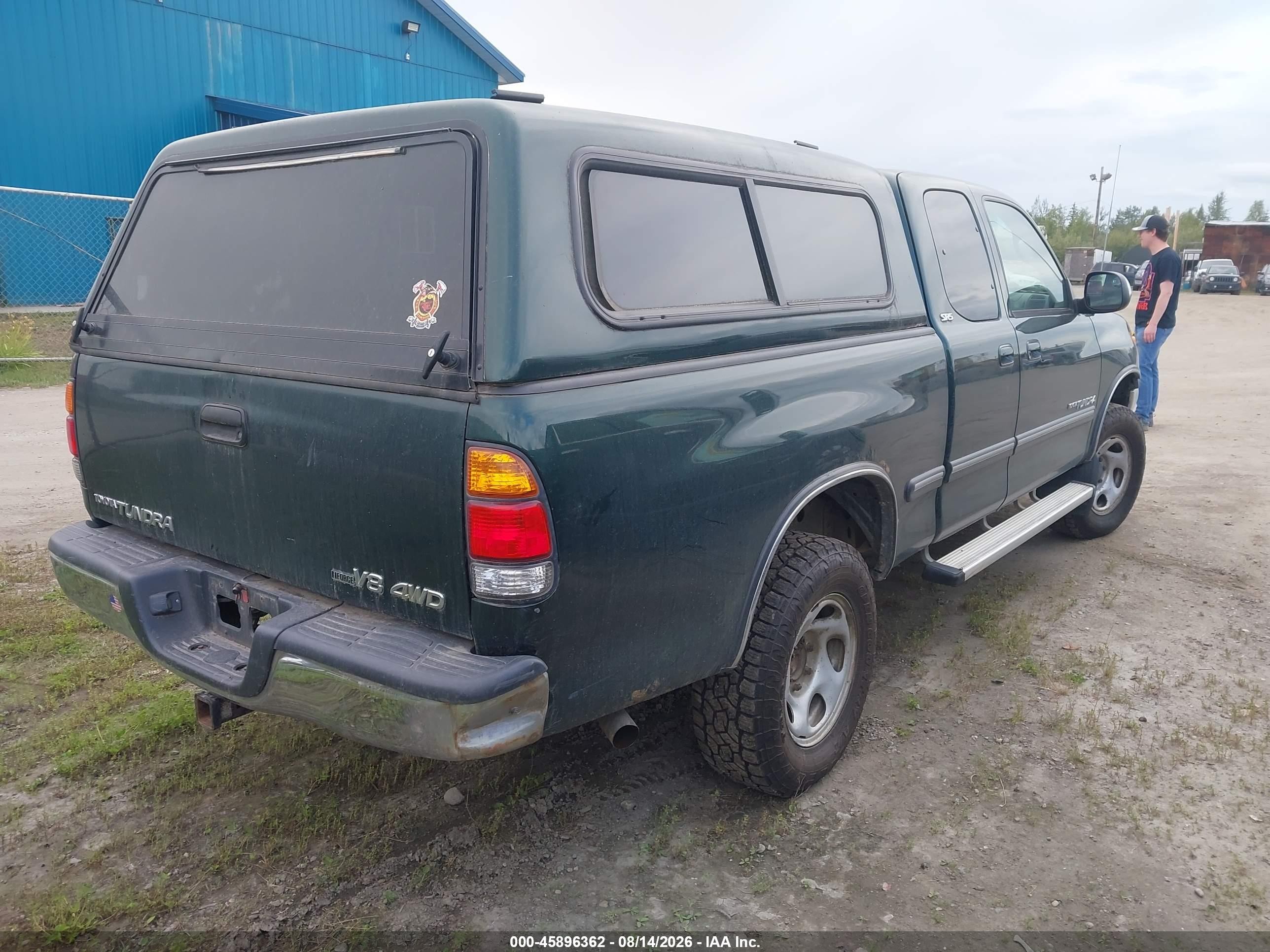2001 Toyota Tundra Sr5 V8 Green vin: 5TBBT44161S157260