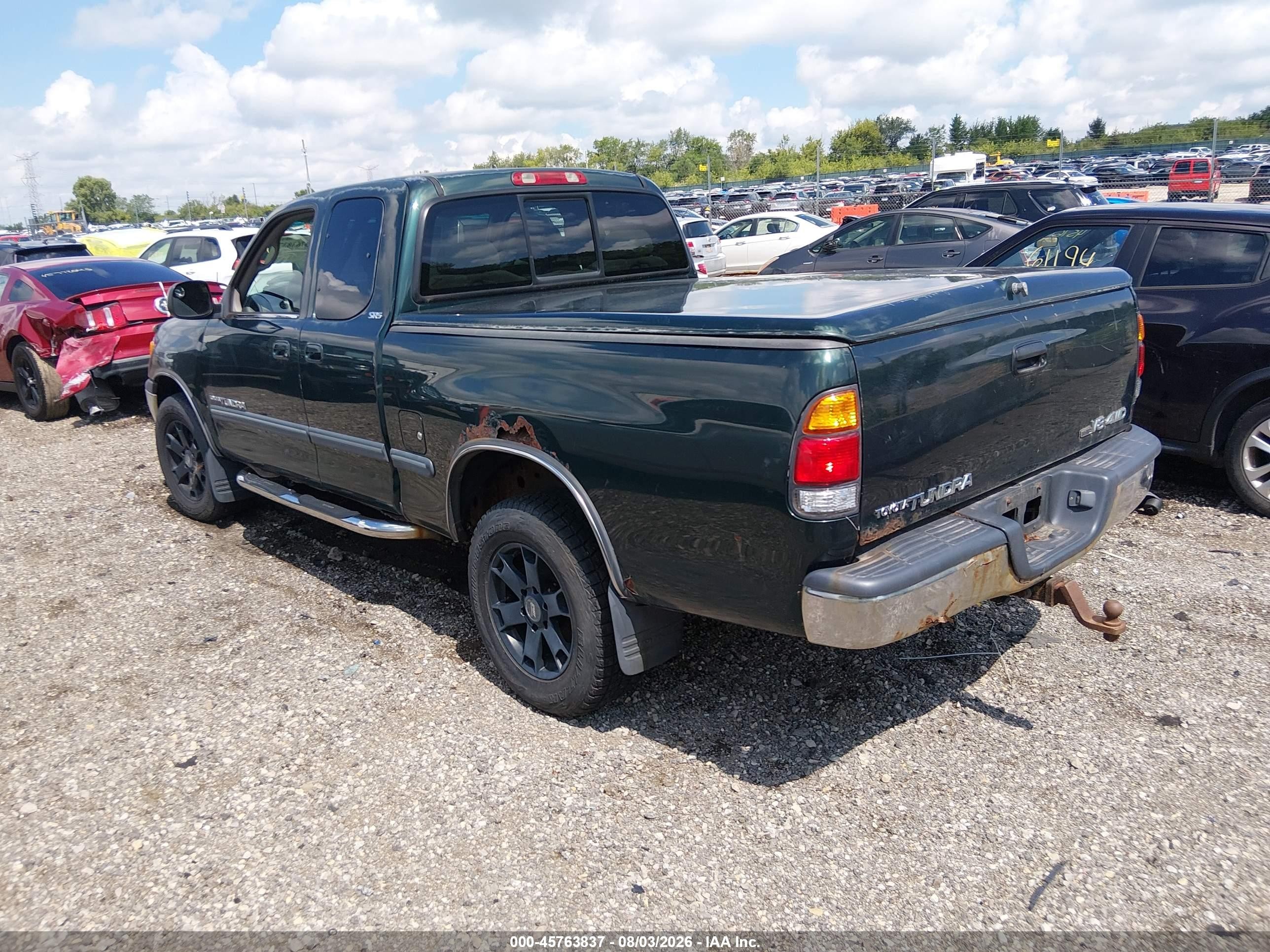 2001 Toyota Tundra Sr5 V8 Зеленый vin: 5TBBT44161S185320