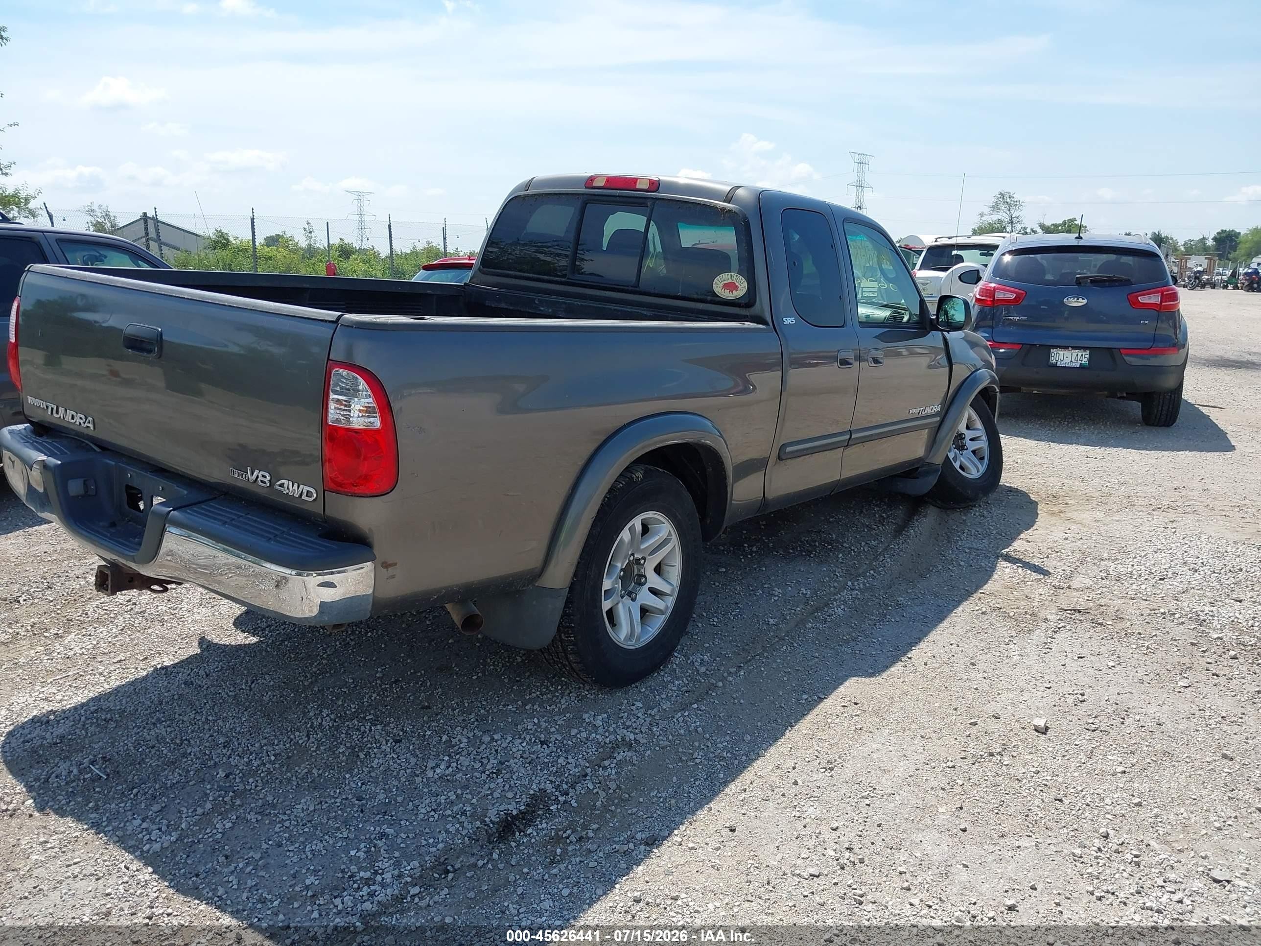 2006 Toyota Tundra Sr5 V8 Gray vin: 5TBBT44166S474558