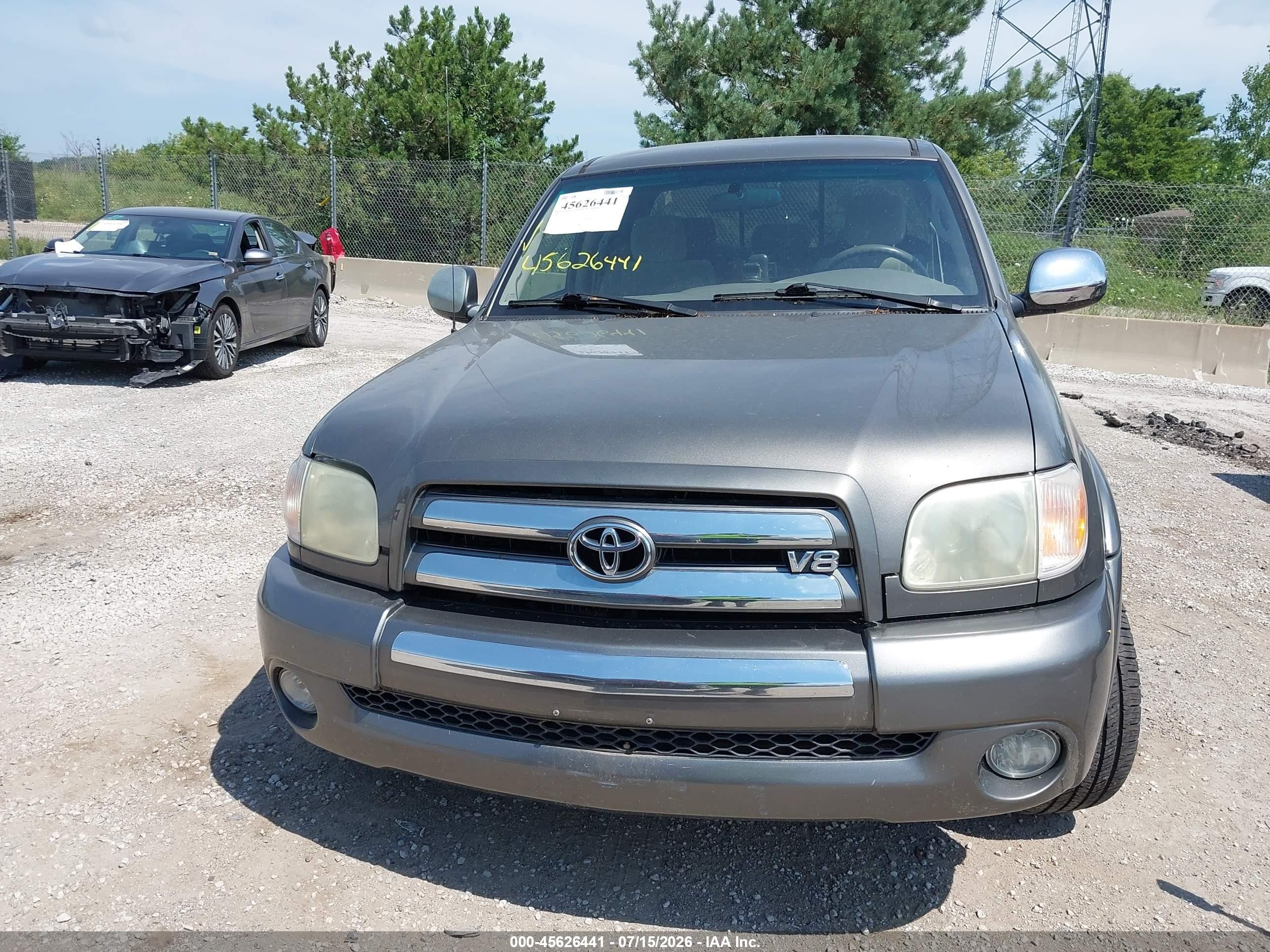 2006 Toyota Tundra Sr5 V8 Gray vin: 5TBBT44166S474558