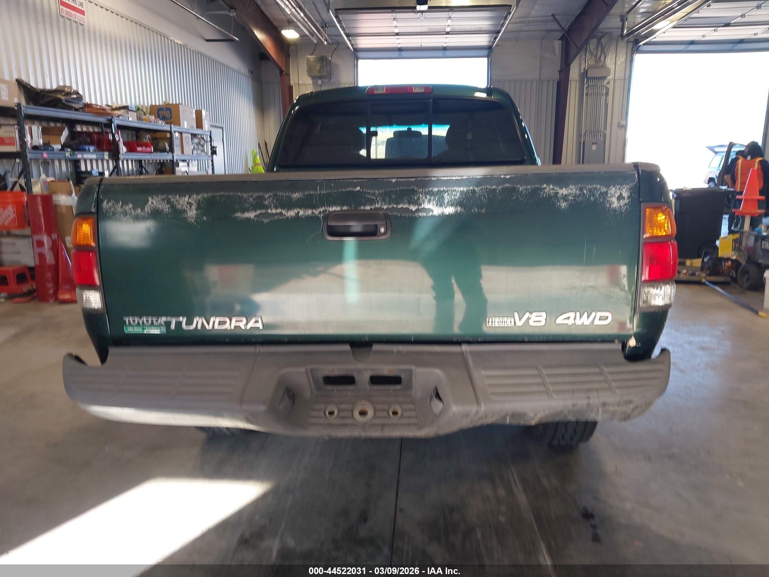 2002 Toyota Tundra Access Cab/access Cab Sr5 Green vin: 5TBBT44172S225552