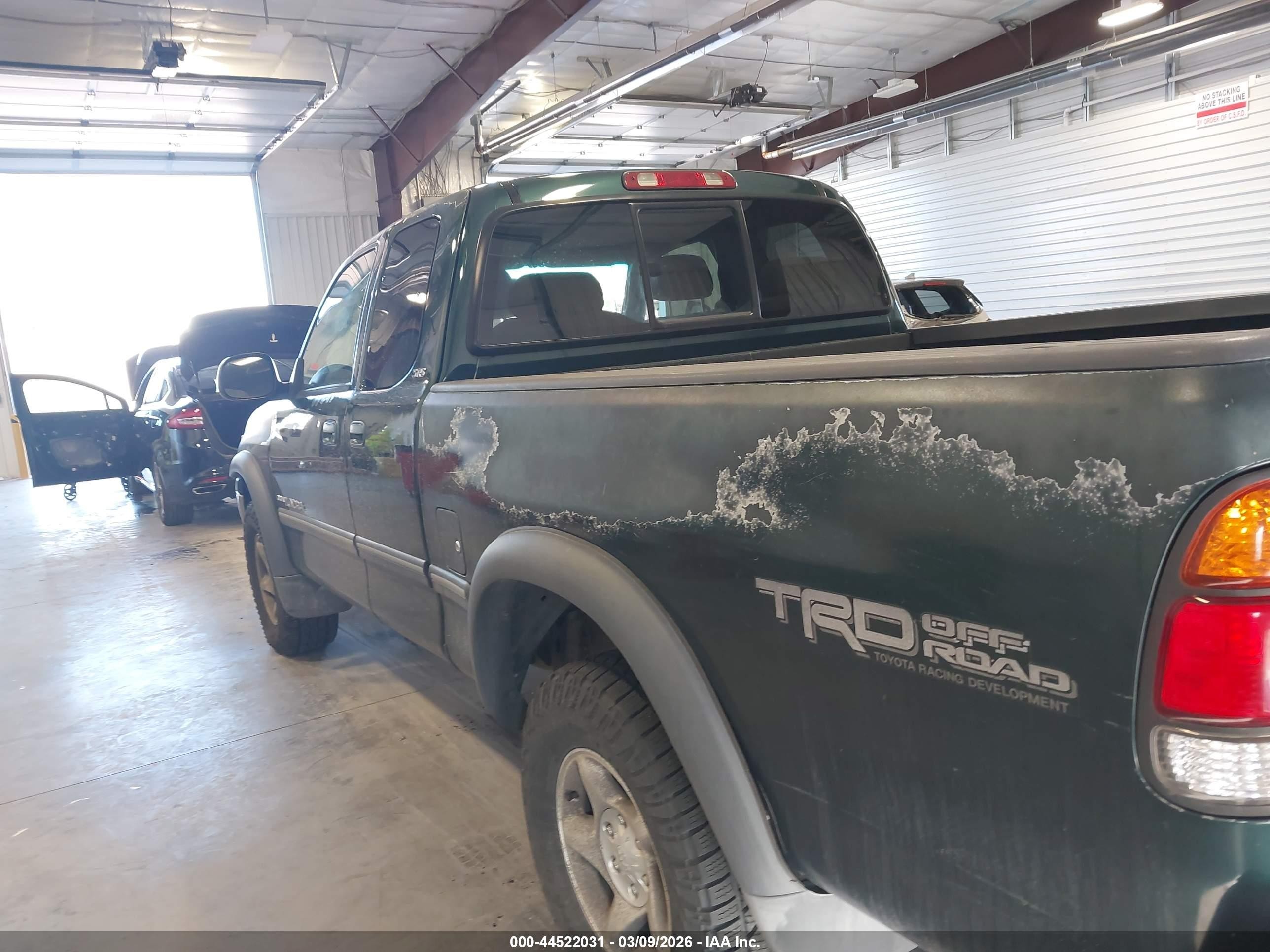 2002 Toyota Tundra Access Cab/access Cab Sr5 Green vin: 5TBBT44172S225552