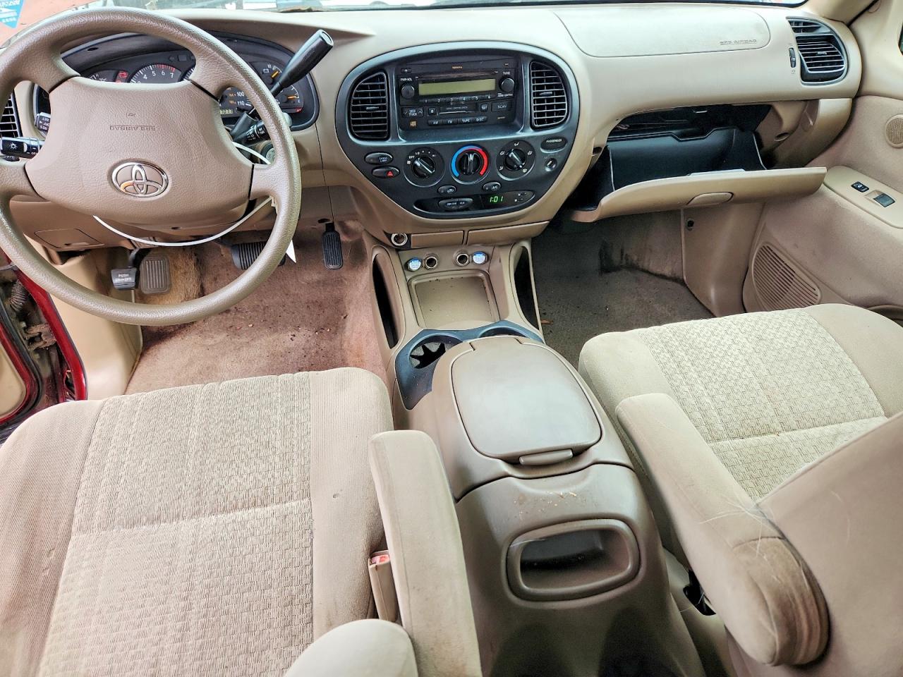 2004 Toyota Tundra Sr5 Red vin: 5TBBT44174S449665