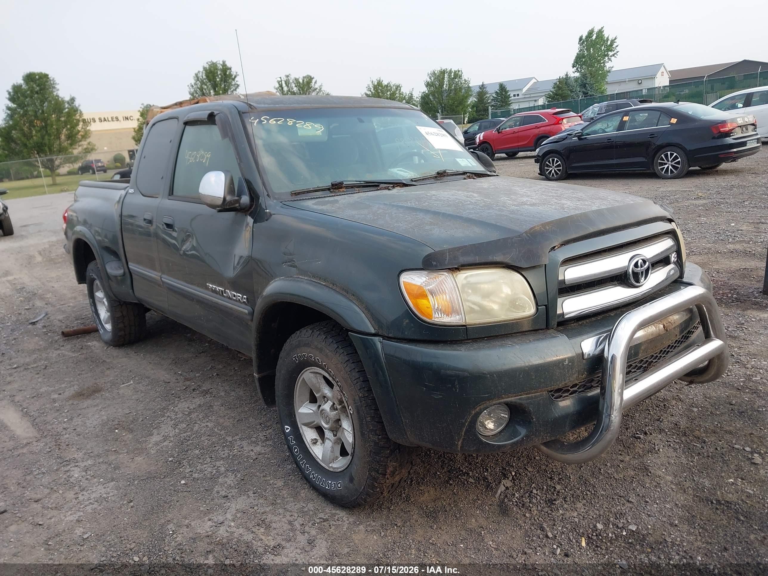 2005 Toyota Tundra Sr5 V8 Green vin: 5TBBT44175S473448