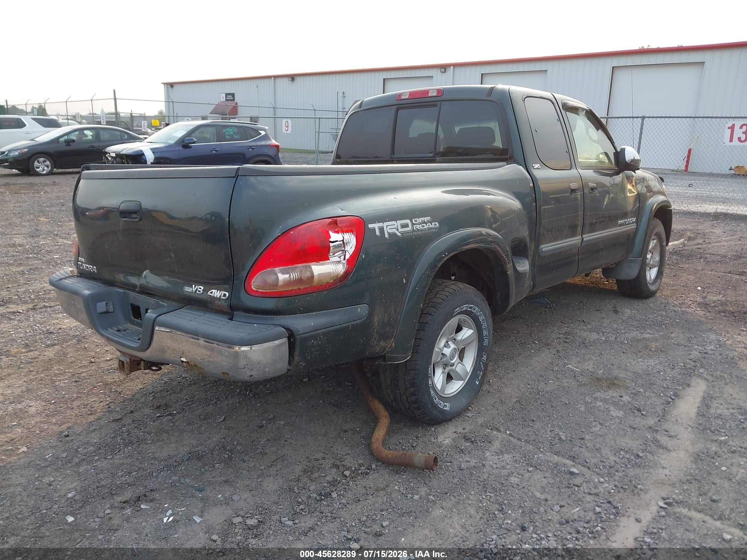 2005 Toyota Tundra Sr5 V8 Green vin: 5TBBT44175S473448