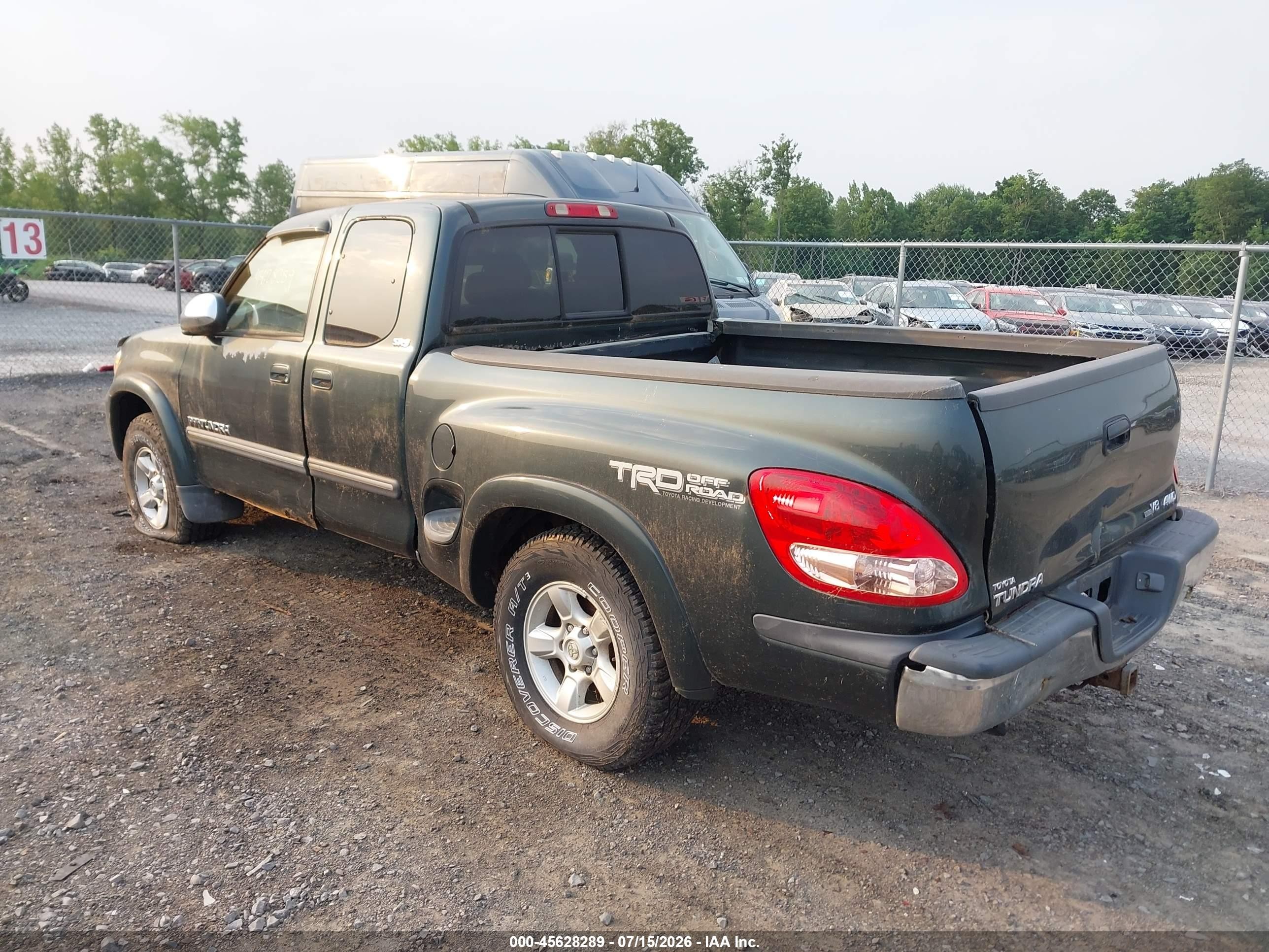 2005 Toyota Tundra Sr5 V8 Green vin: 5TBBT44175S473448
