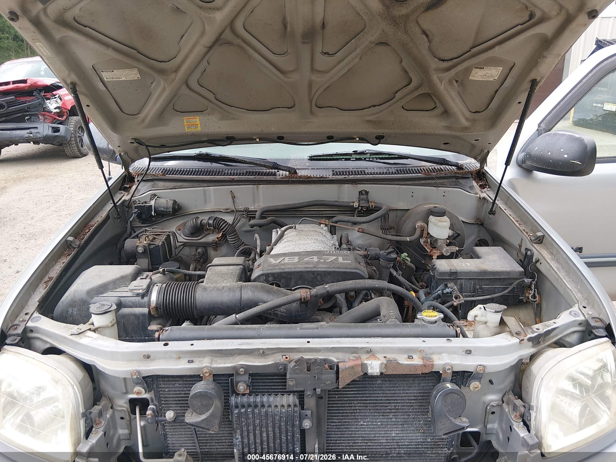 2003 Toyota Tundra Sr5 V8 Silver vin: 5TBBT44183S370343