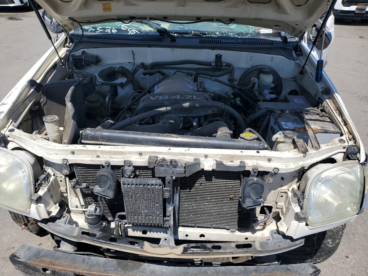 2003 Toyota Tundra Access Cab Sr5 White vin: 5TBBT44183S370729