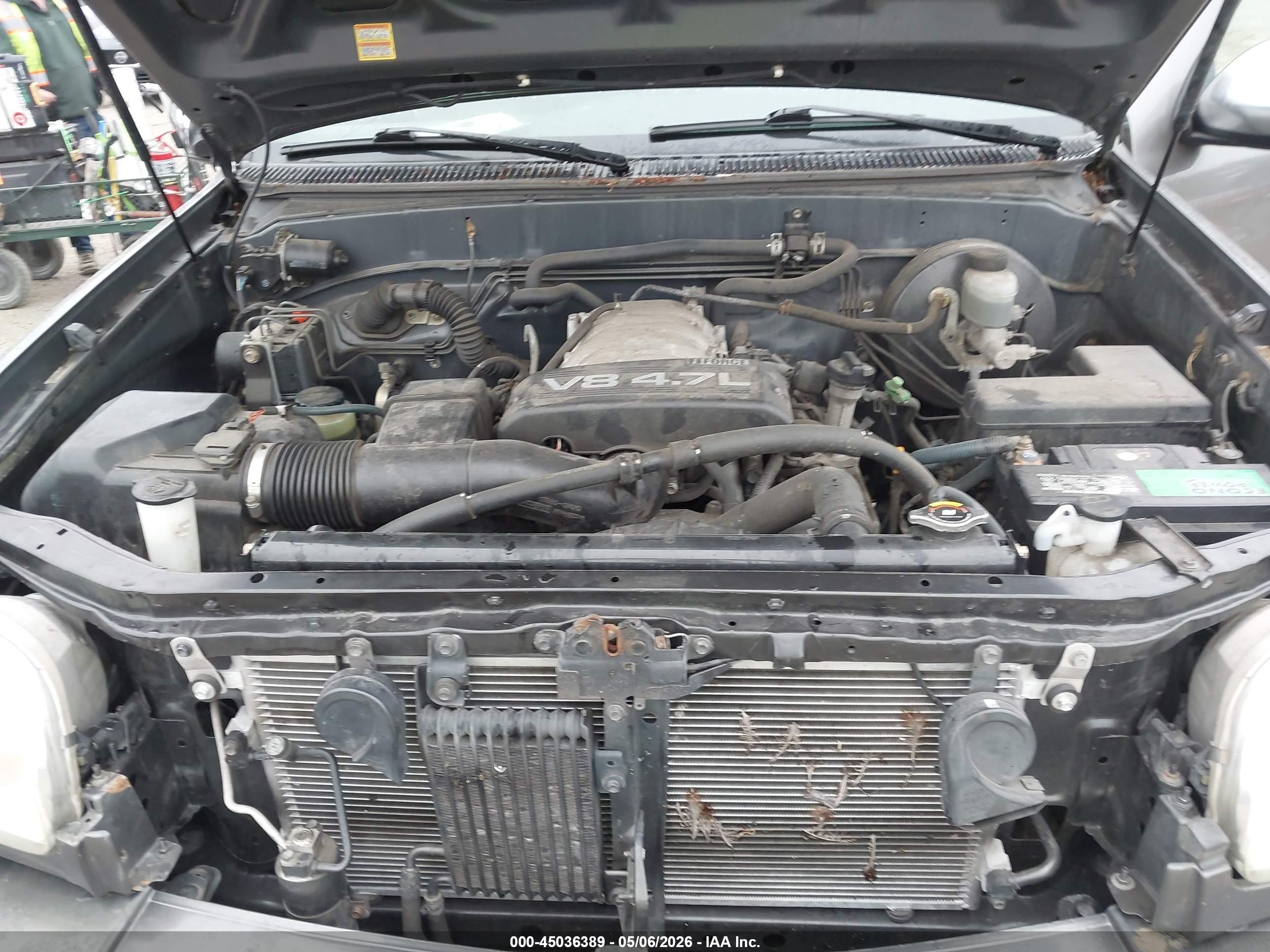 2003 Toyota Tundra Sr5 V8 Gray vin: 5TBBT44183S389975