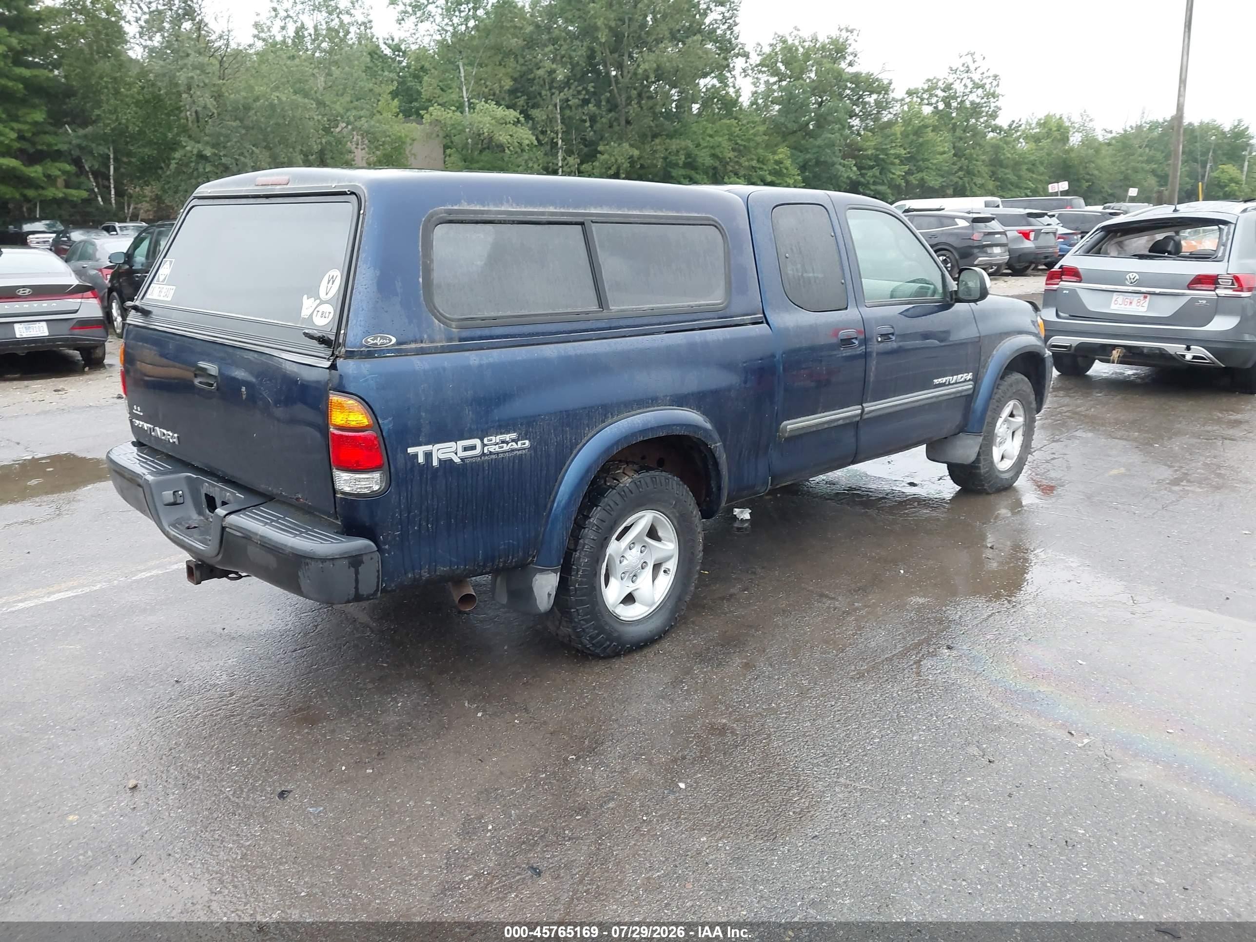 2003 Toyota Tundra Sr5 V8 Синий vin: 5TBBT44183S429567