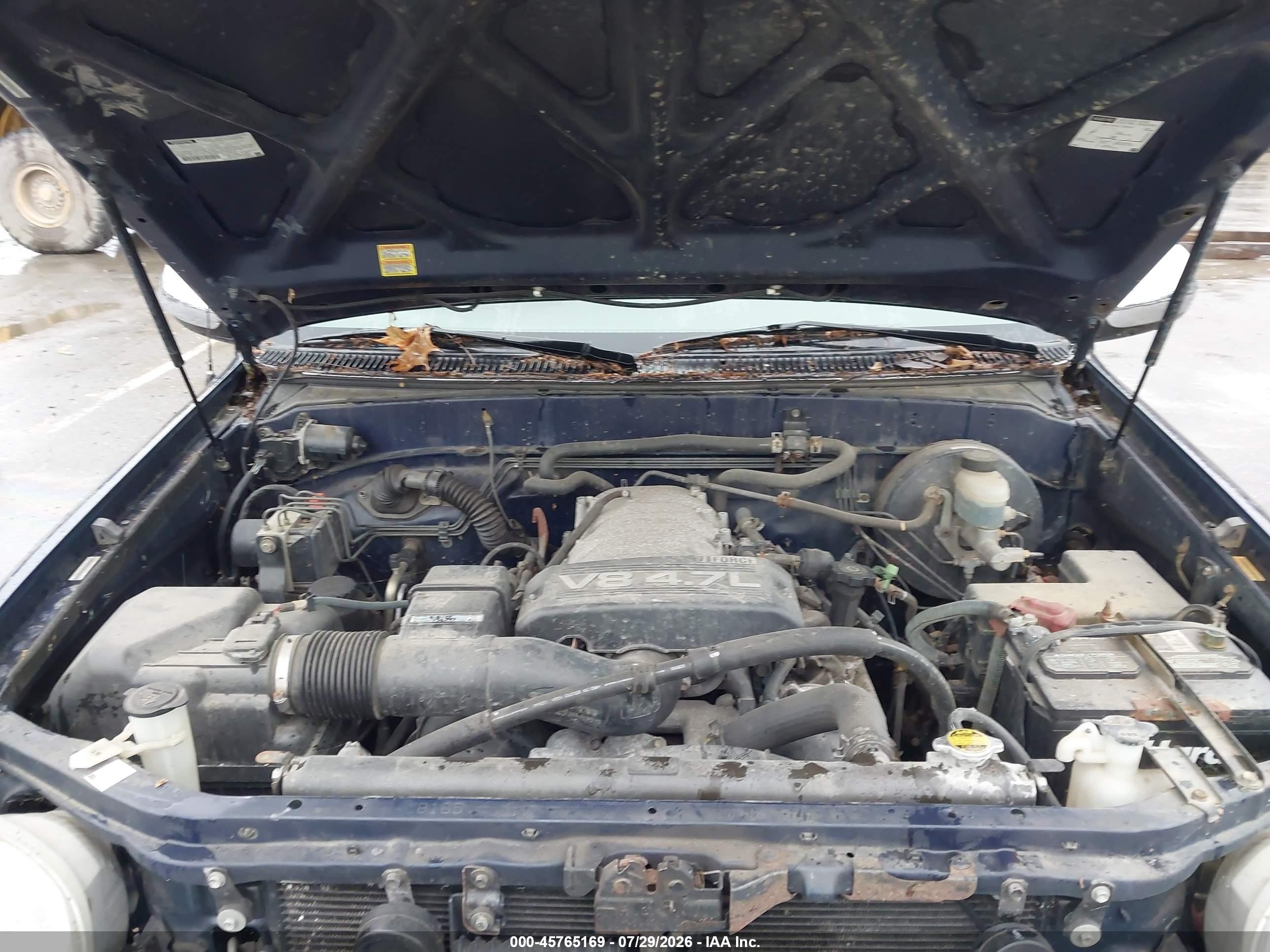 2003 Toyota Tundra Sr5 V8 Синий vin: 5TBBT44183S429567