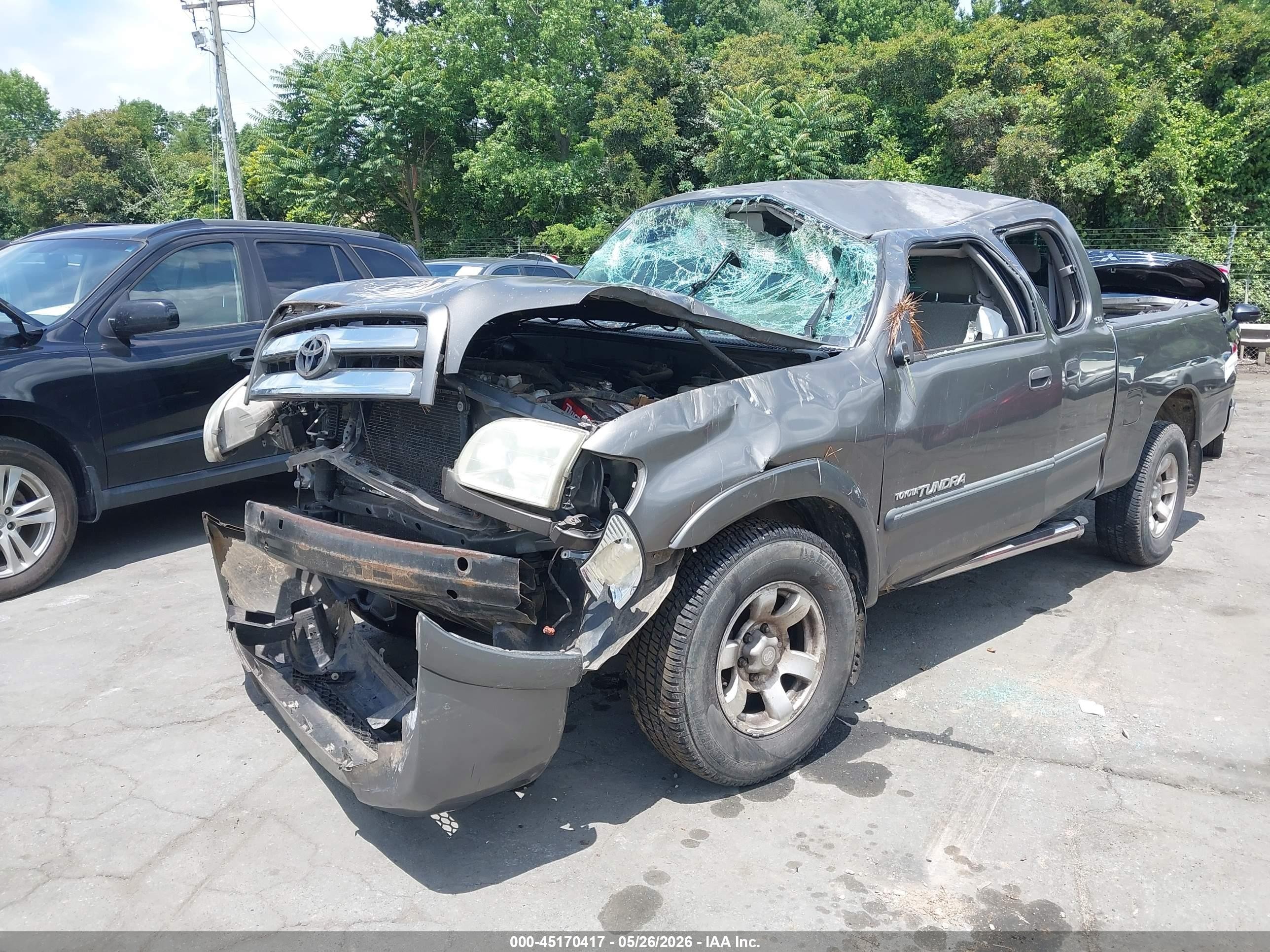 2003 Toyota Tundra Sr5 V8 Серый vin: 5TBBT44183S434381