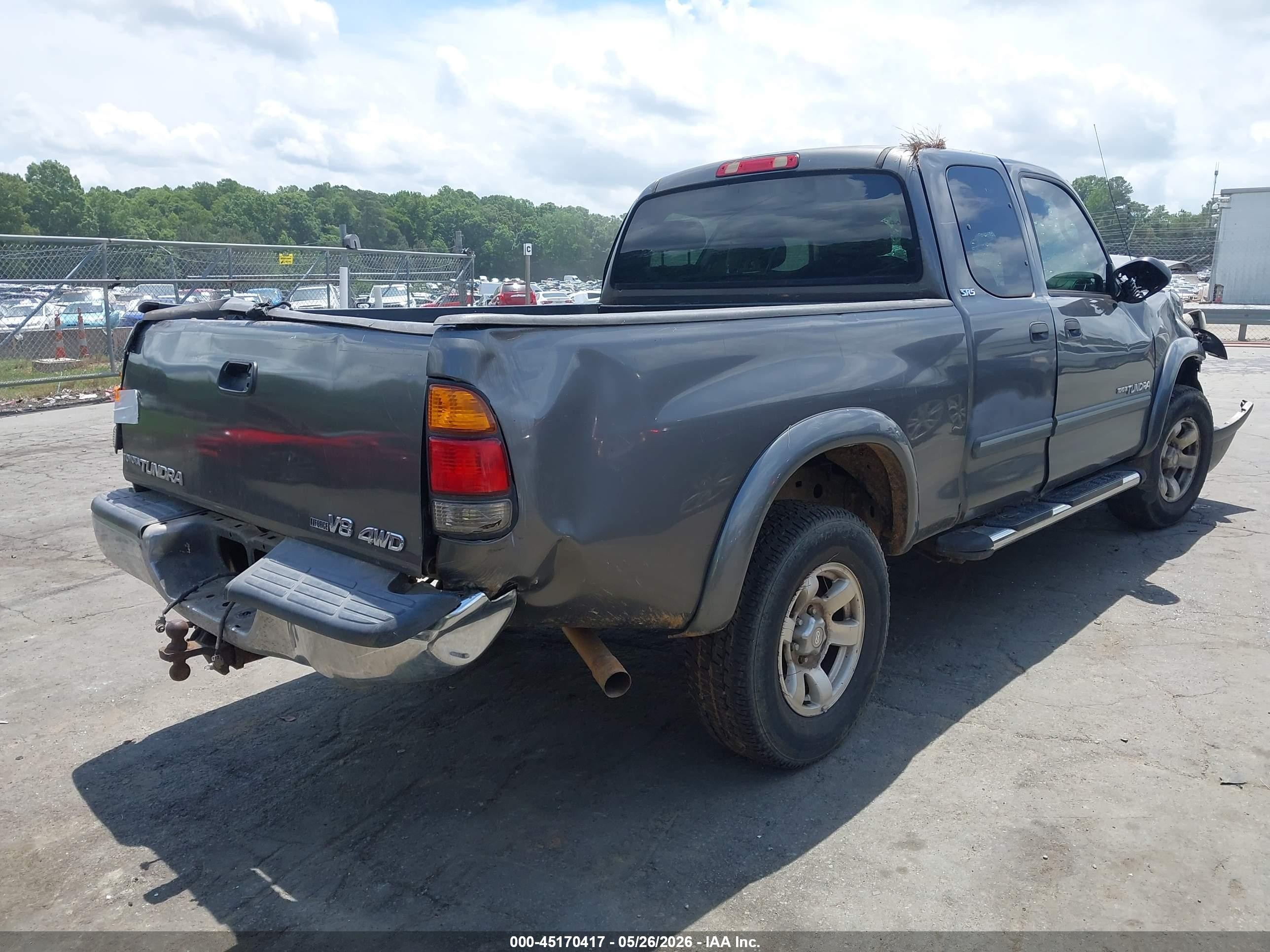 2003 Toyota Tundra Sr5 V8 Серый vin: 5TBBT44183S434381