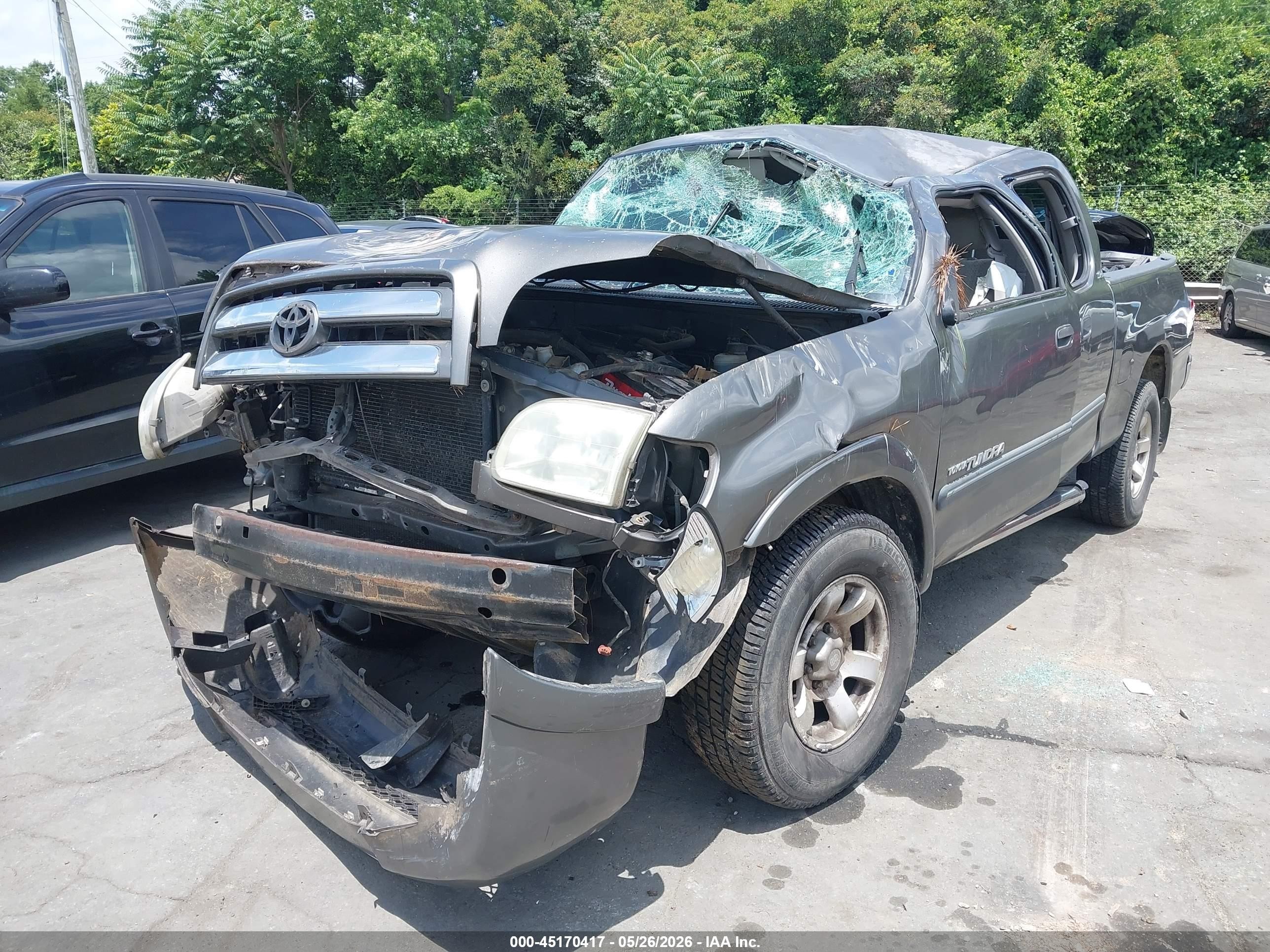 2003 Toyota Tundra Sr5 V8 Серый vin: 5TBBT44183S434381