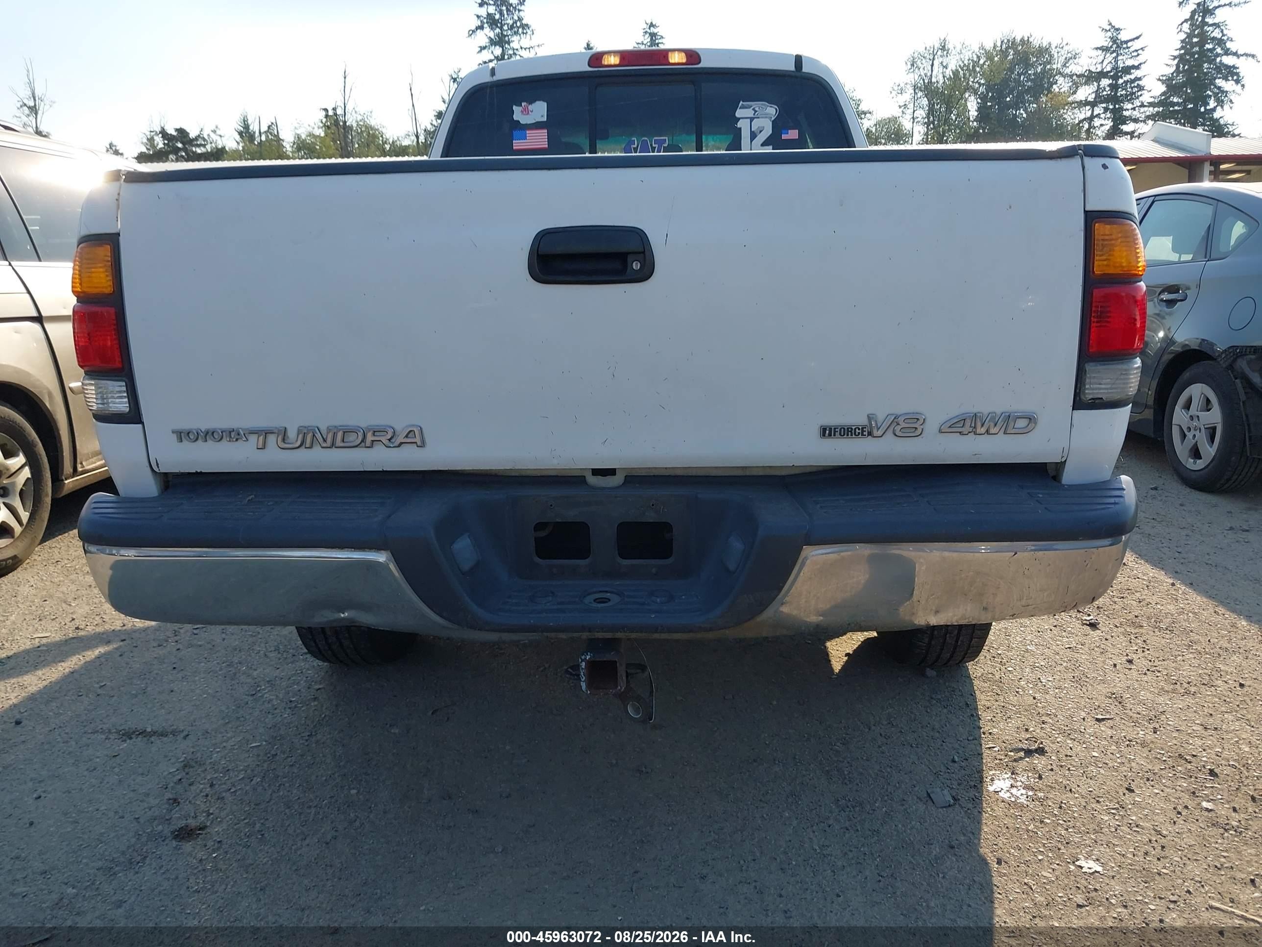 2001 Toyota Tundra Sr5 V8 Белый vin: 5TBBT44191S142218