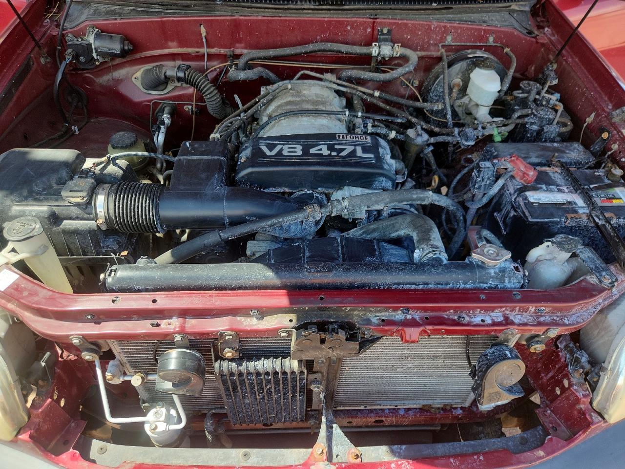 2002 Toyota Tundra Sr5 V8 Red vin: 5TBBT44192S312191