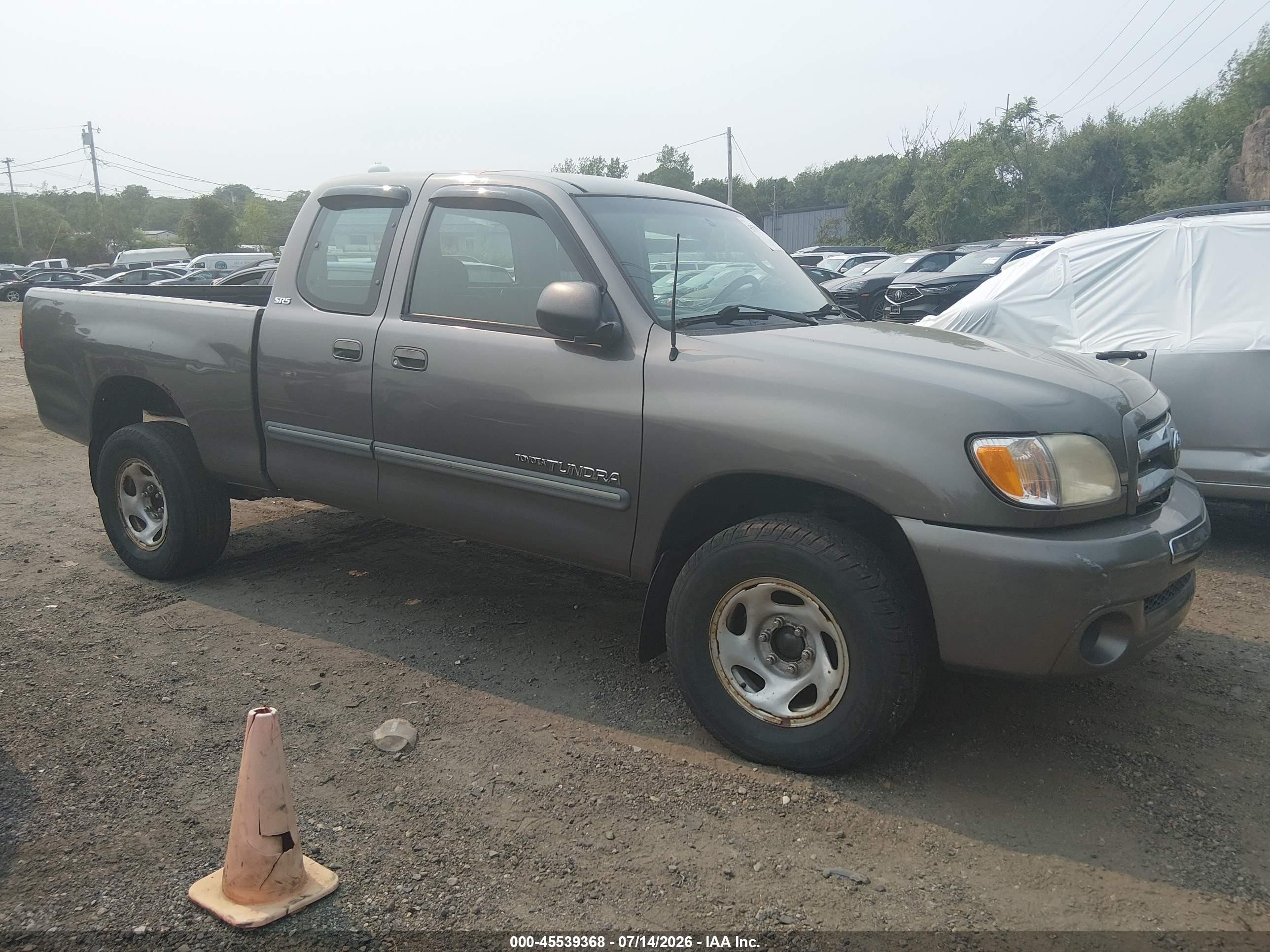 2003 Toyota Tundra Sr5 V8 Gray vin: 5TBBT44193S413653