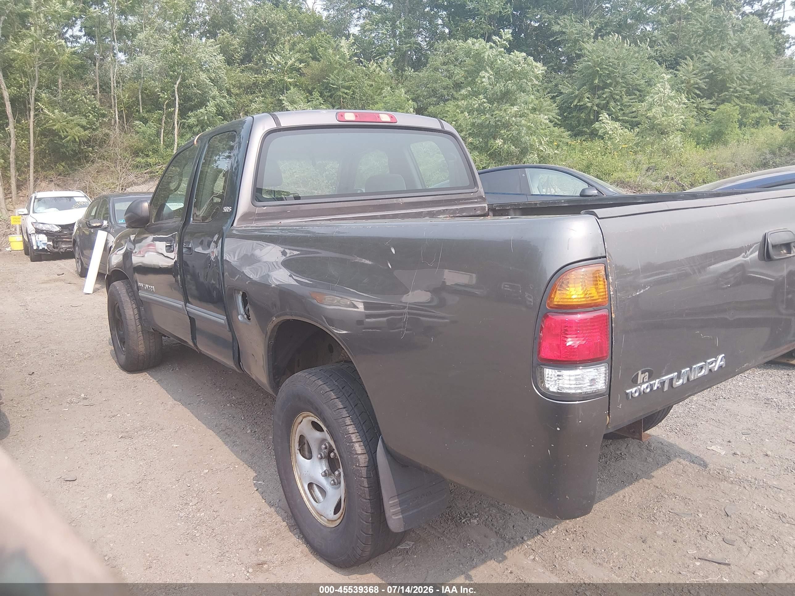 2003 Toyota Tundra Sr5 V8 Gray vin: 5TBBT44193S413653