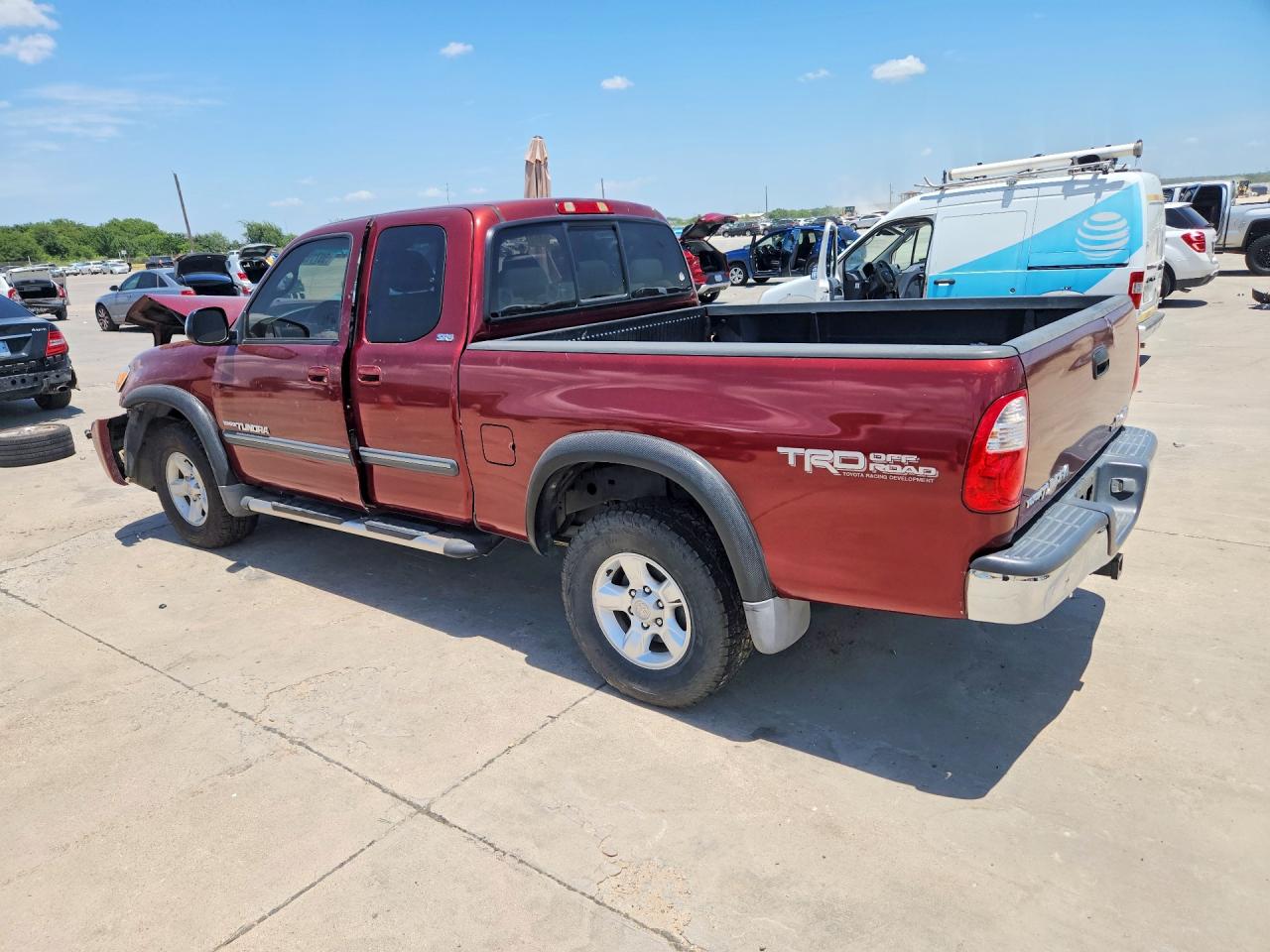 2005 Toyota Tundra Access Cab Sr5 Maroon vin: 5TBBT44195S458076