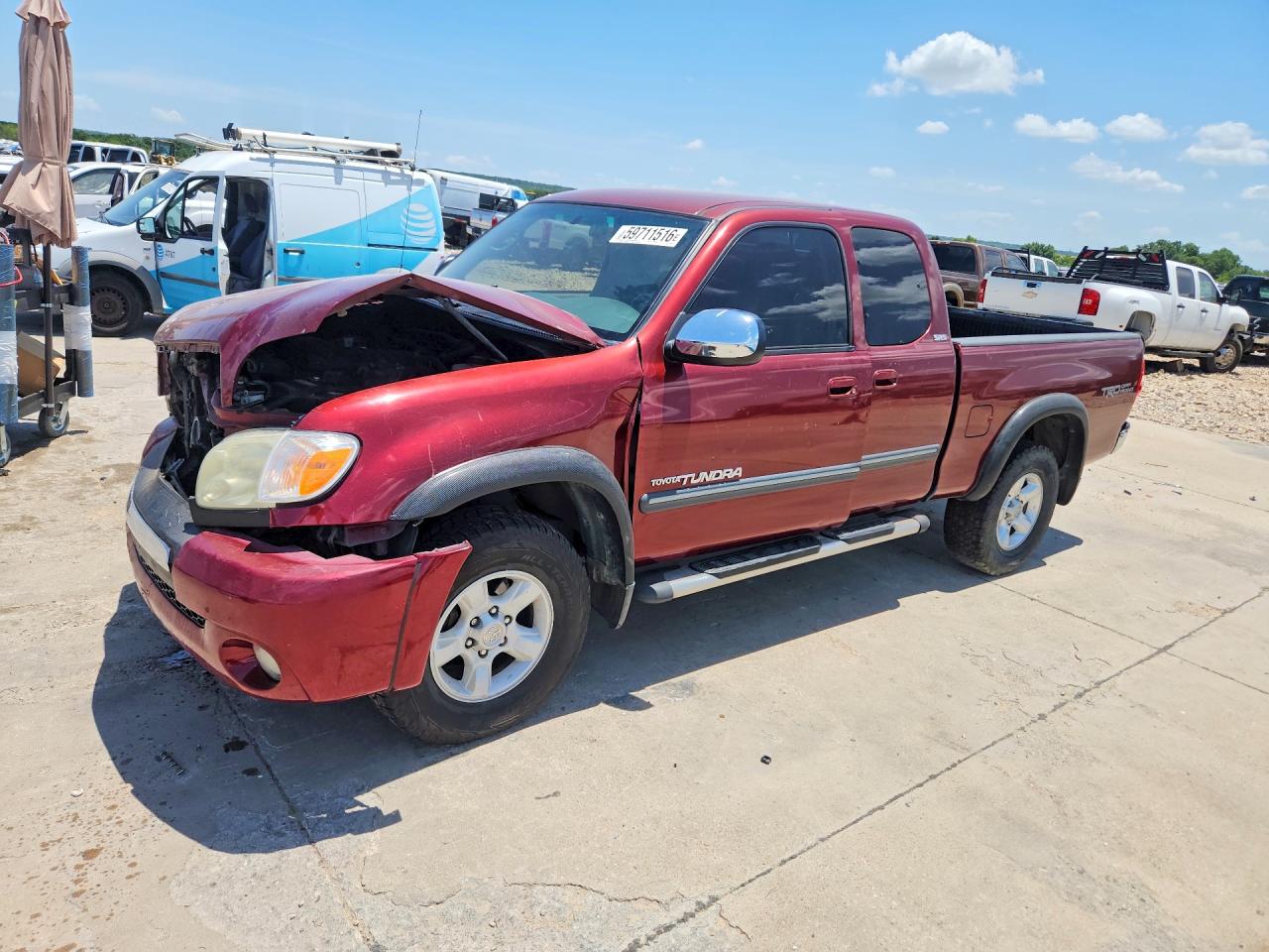 2005 Toyota Tundra Access Cab Sr5 Maroon vin: 5TBBT44195S458076