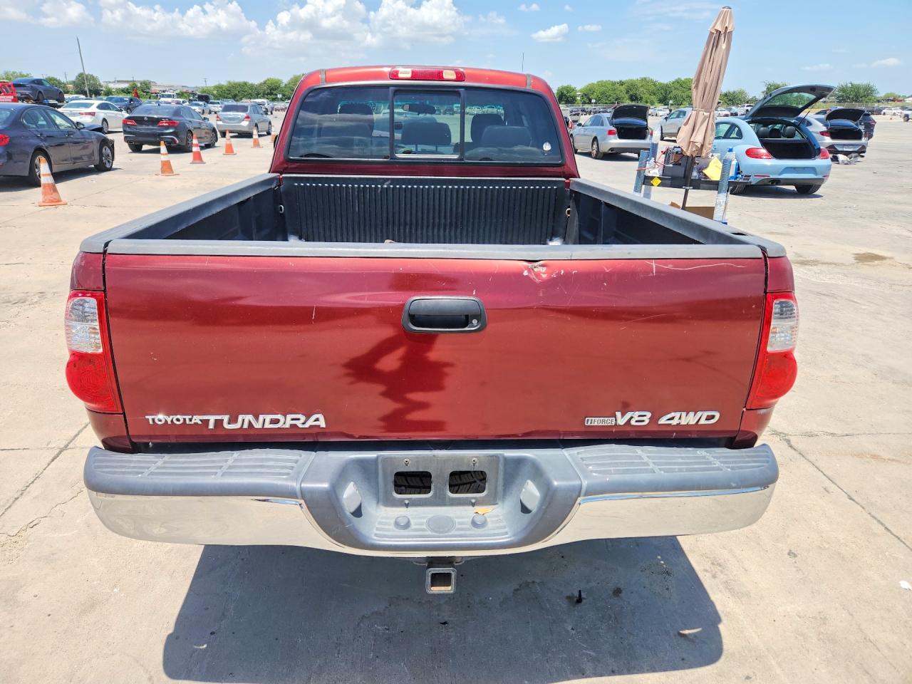 2005 Toyota Tundra Access Cab Sr5 Maroon vin: 5TBBT44195S458076