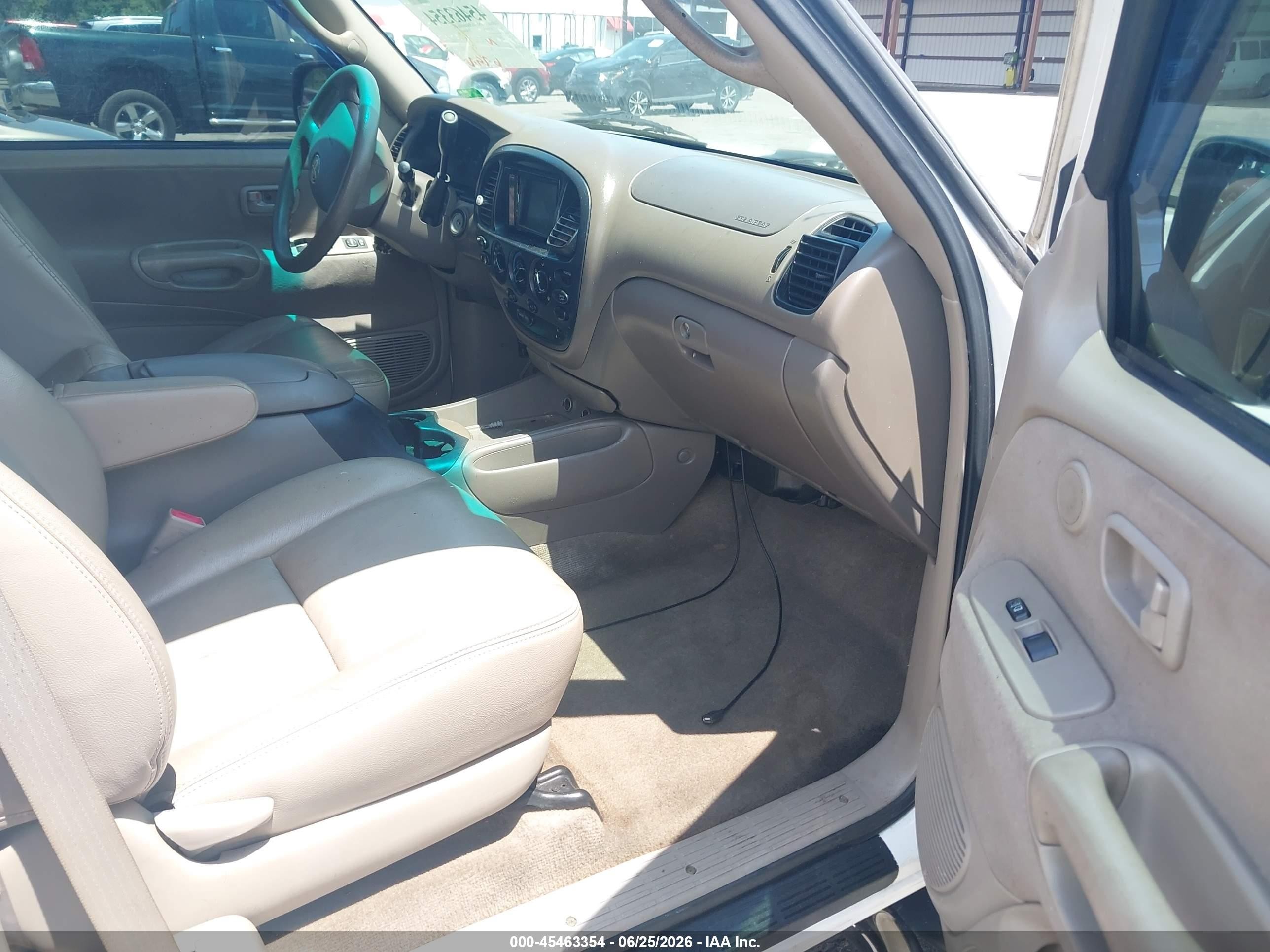 2005 Toyota Tundra Sr5 V8 White vin: 5TBBT44195S463407