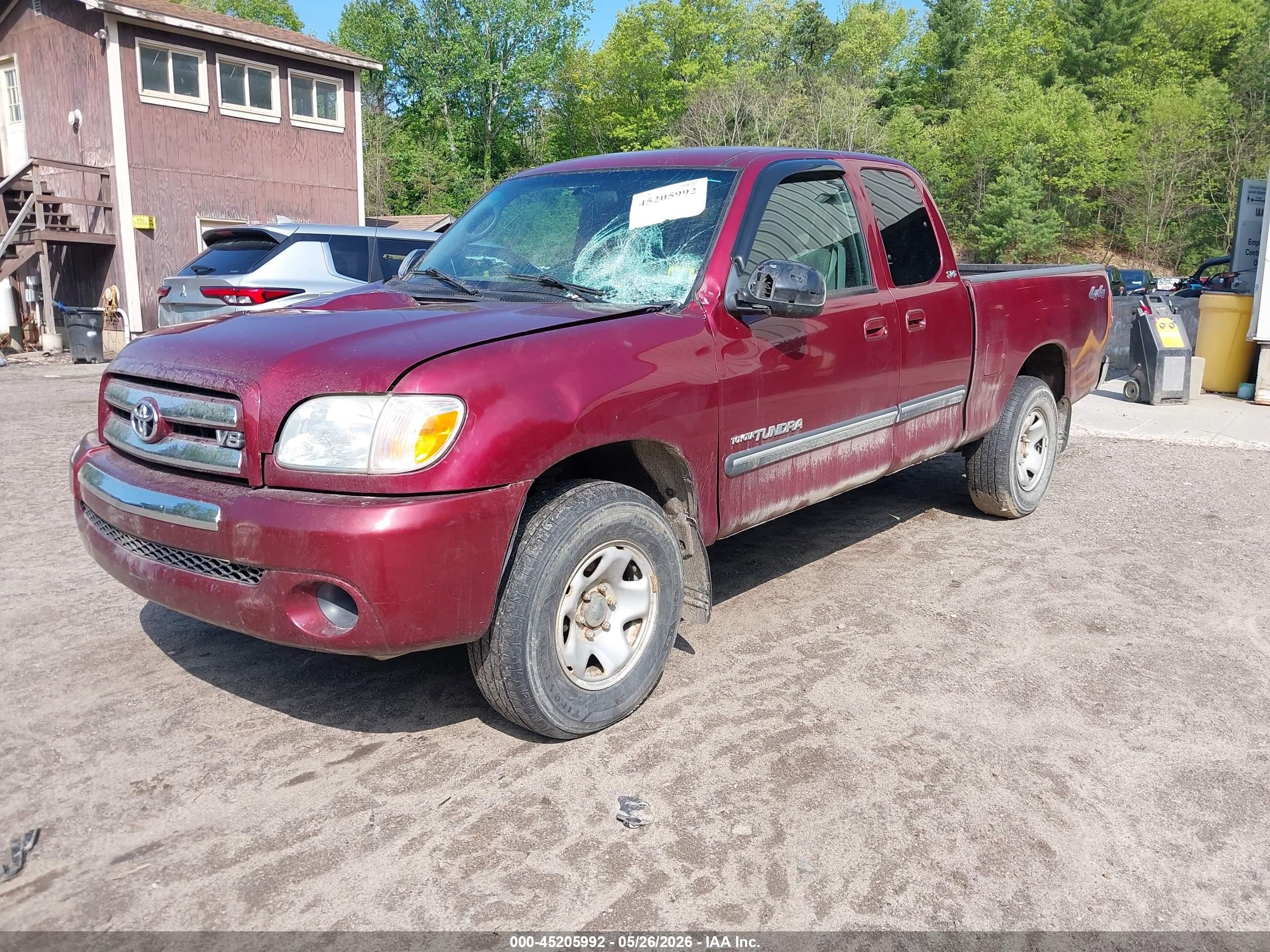 2006 Toyota Tundra Sr5 V8 Red vin: 5TBBT44196S485313