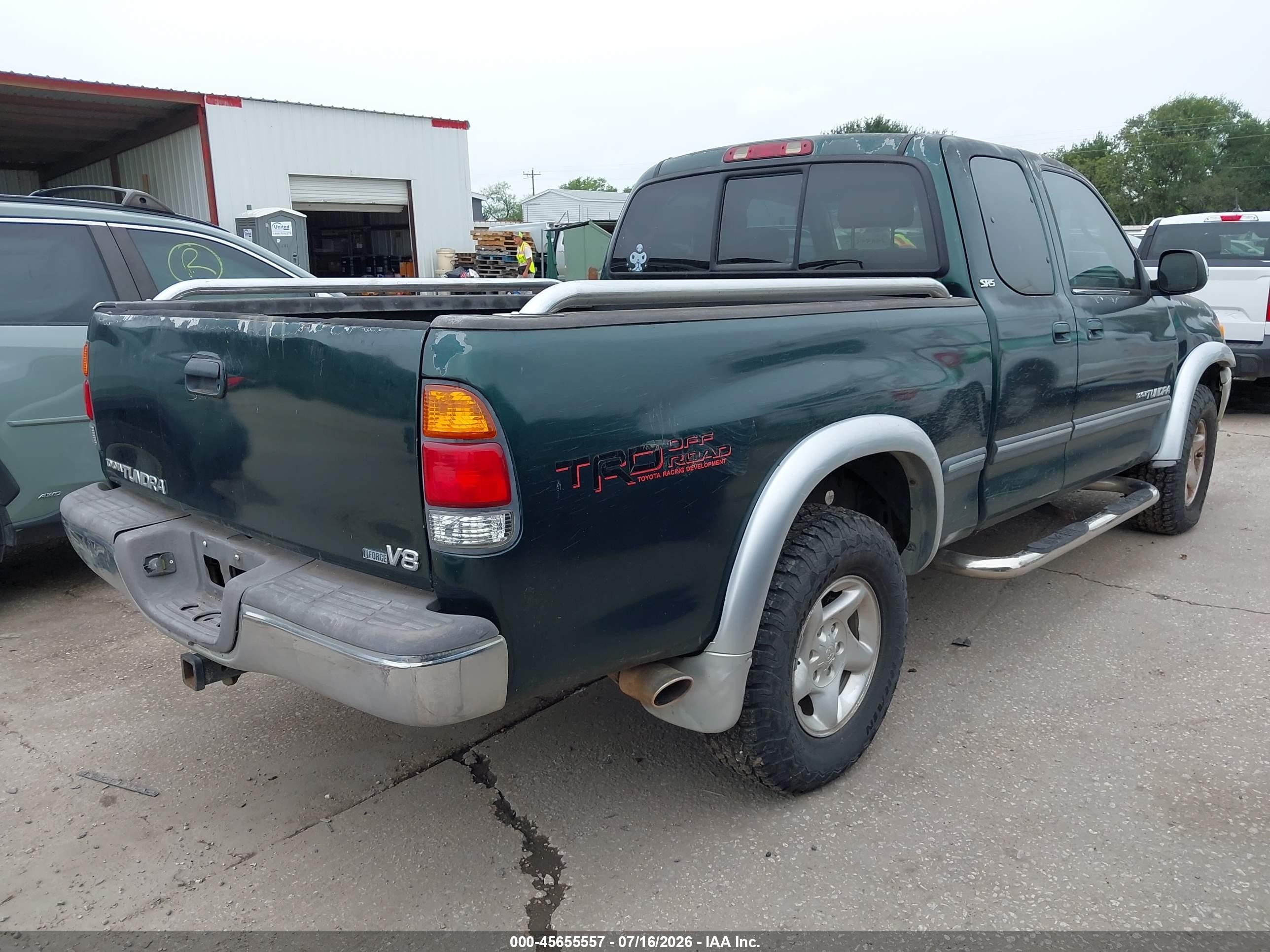 2001 Toyota Tundra Sr5 V8 Green vin: 5TBBT441X1S189693