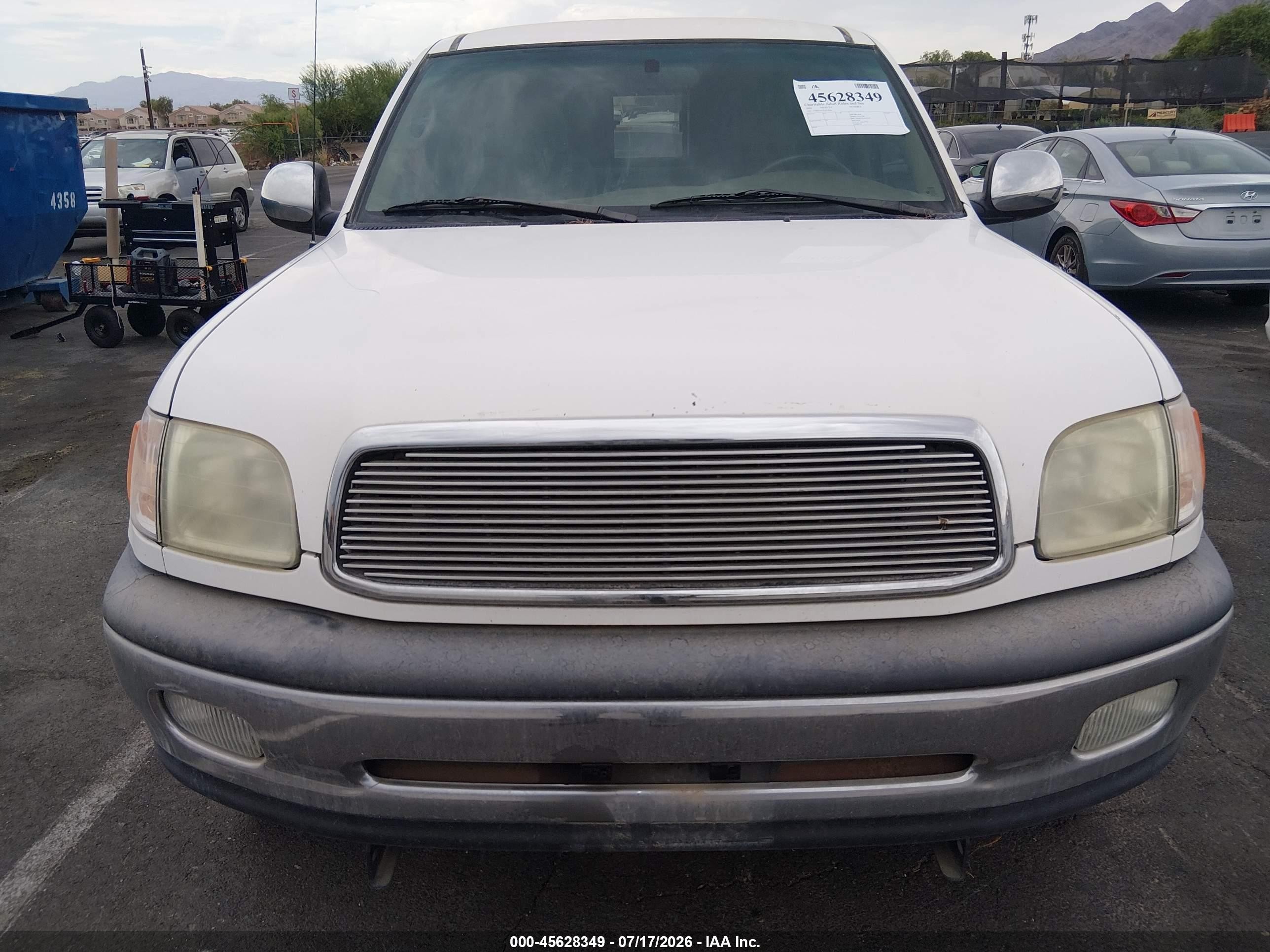 2002 Toyota Tundra Access Cab/access Cab Sr5 White vin: 5TBBT441X2S232348