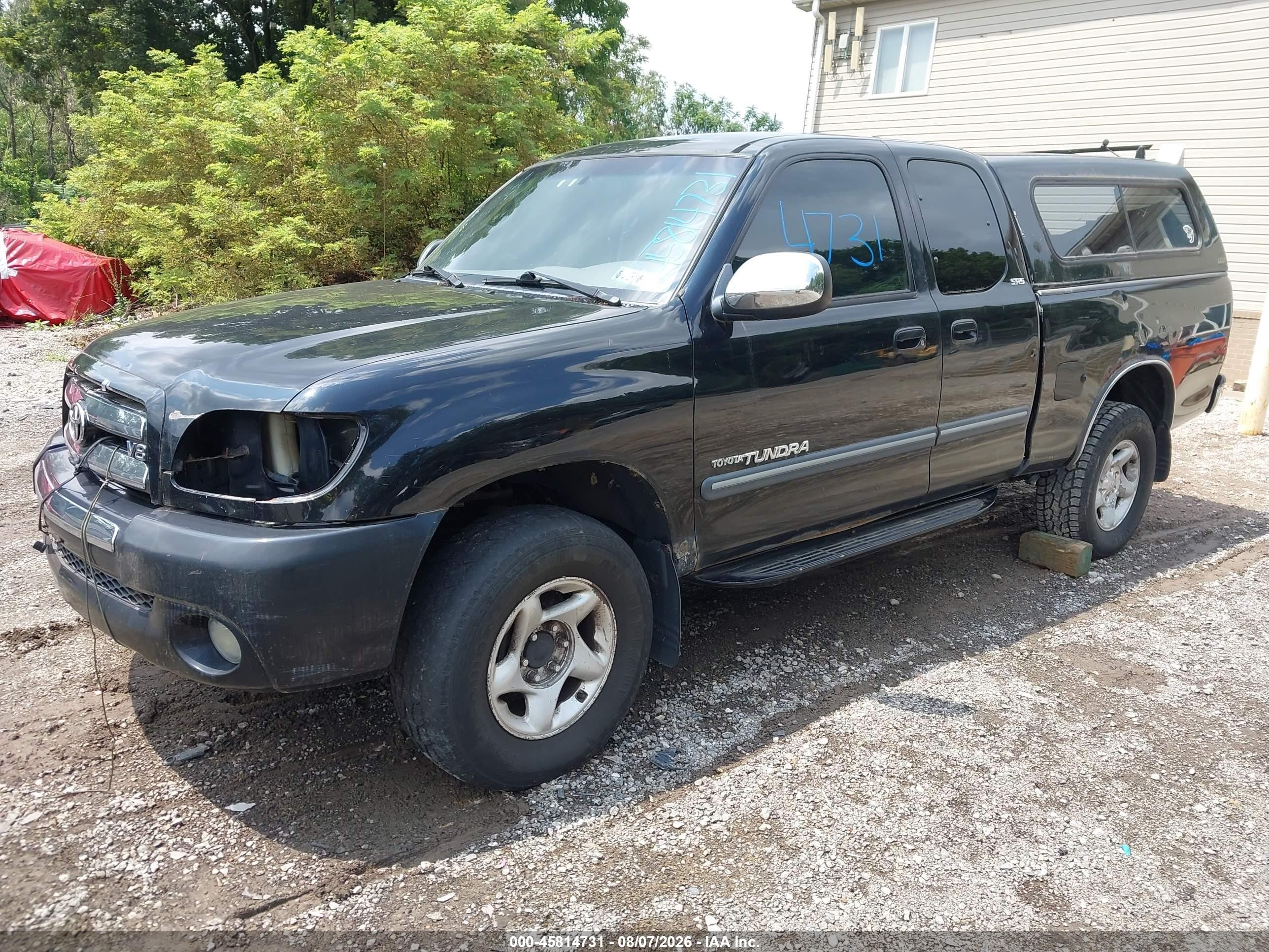 2003 Toyota Tundra Sr5 V8 Black vin: 5TBBT441X3S360753