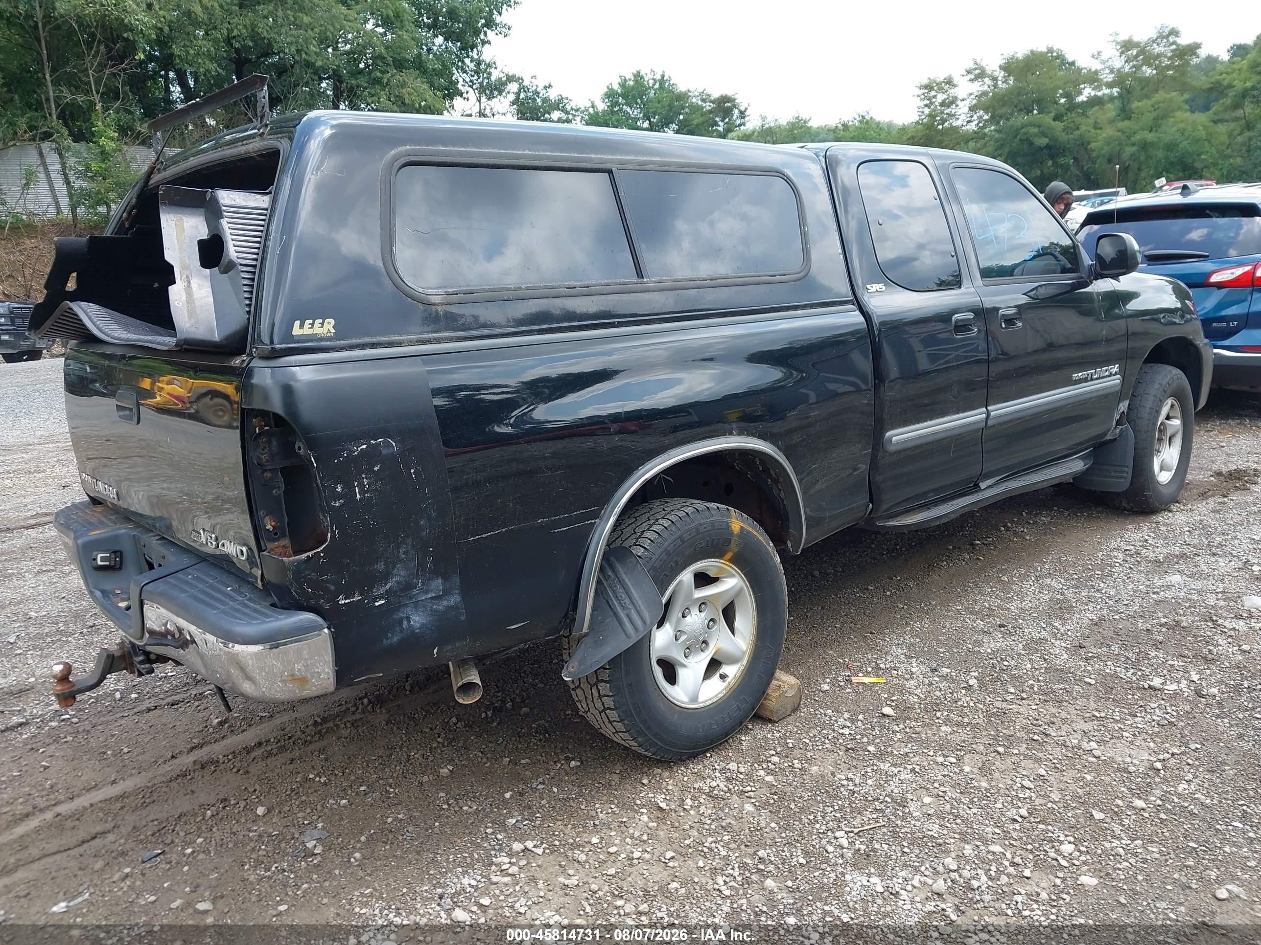 2003 Toyota Tundra Sr5 V8 Black vin: 5TBBT441X3S360753