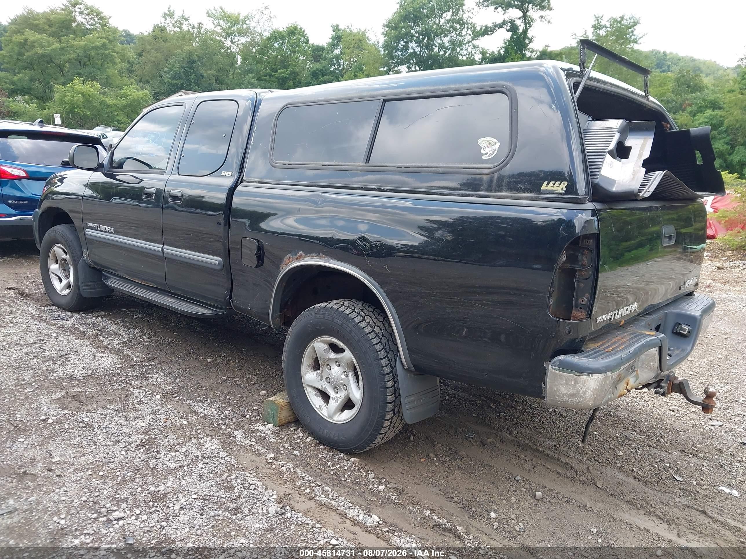 2003 Toyota Tundra Sr5 V8 Black vin: 5TBBT441X3S360753