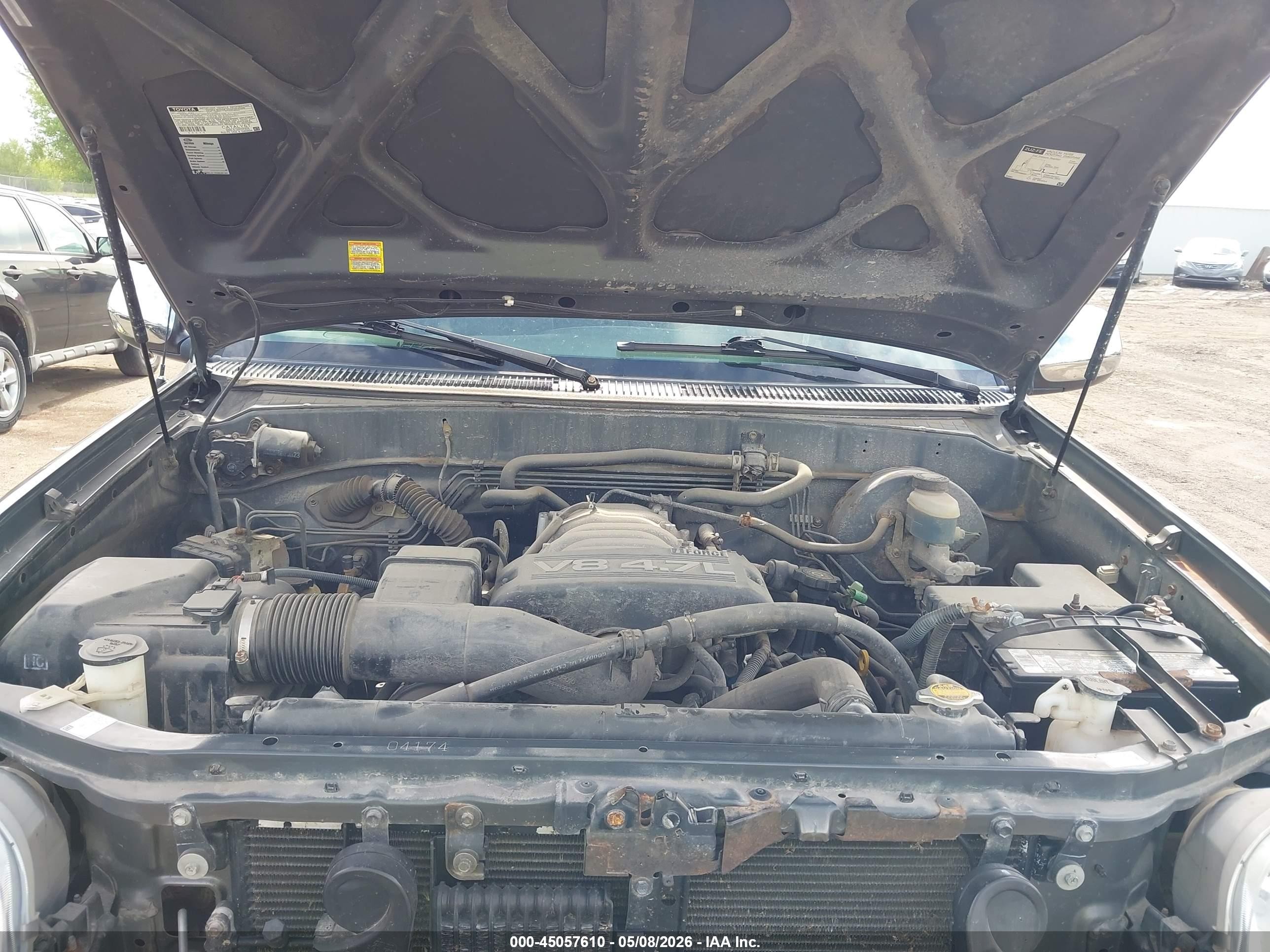 2004 Toyota Tundra Sr5 V8 Серый vin: 5TBBT441X4S441673