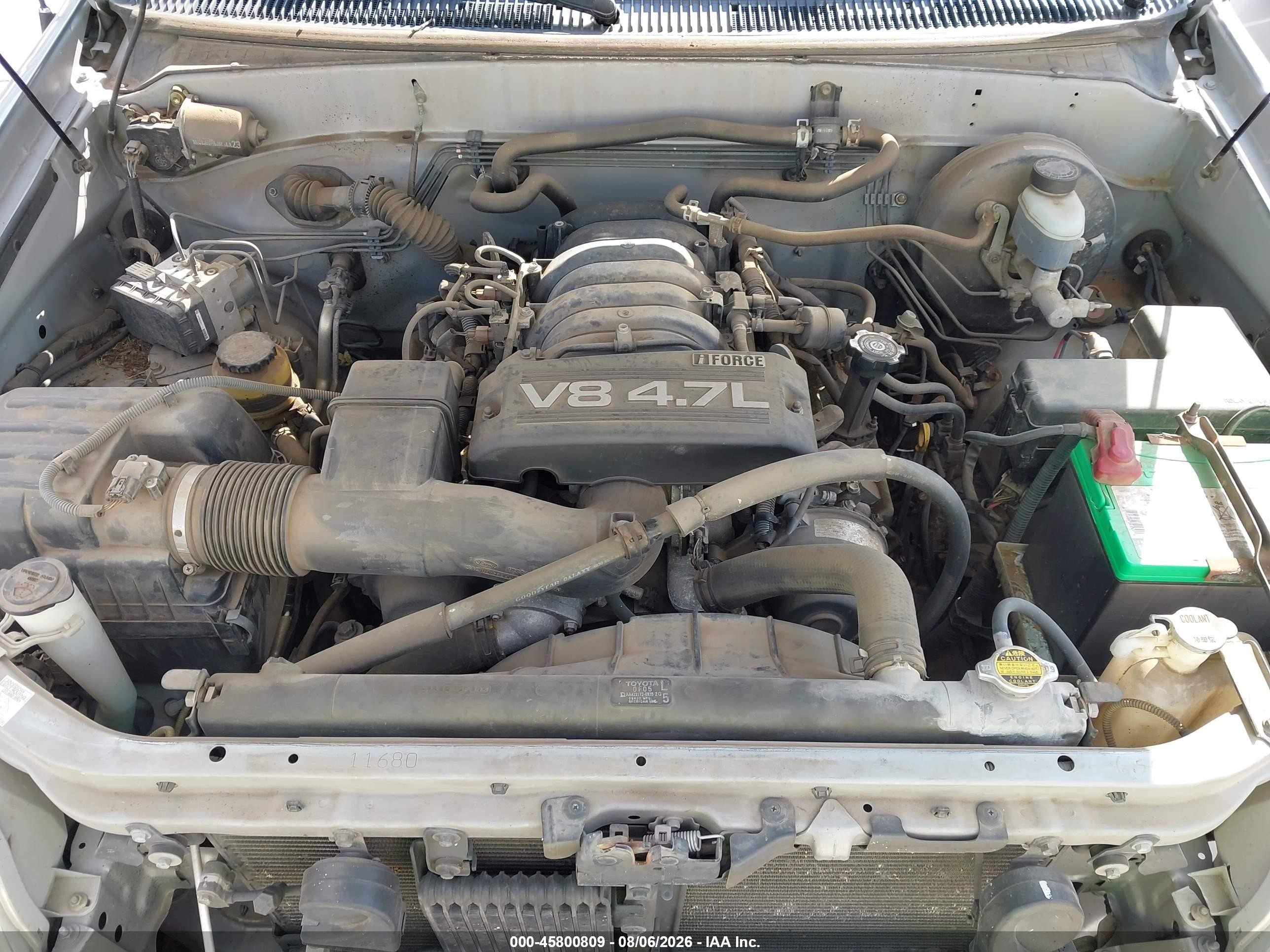 2005 Toyota Tundra Sr5 V8 Silver vin: 5TBBT441X5S466073