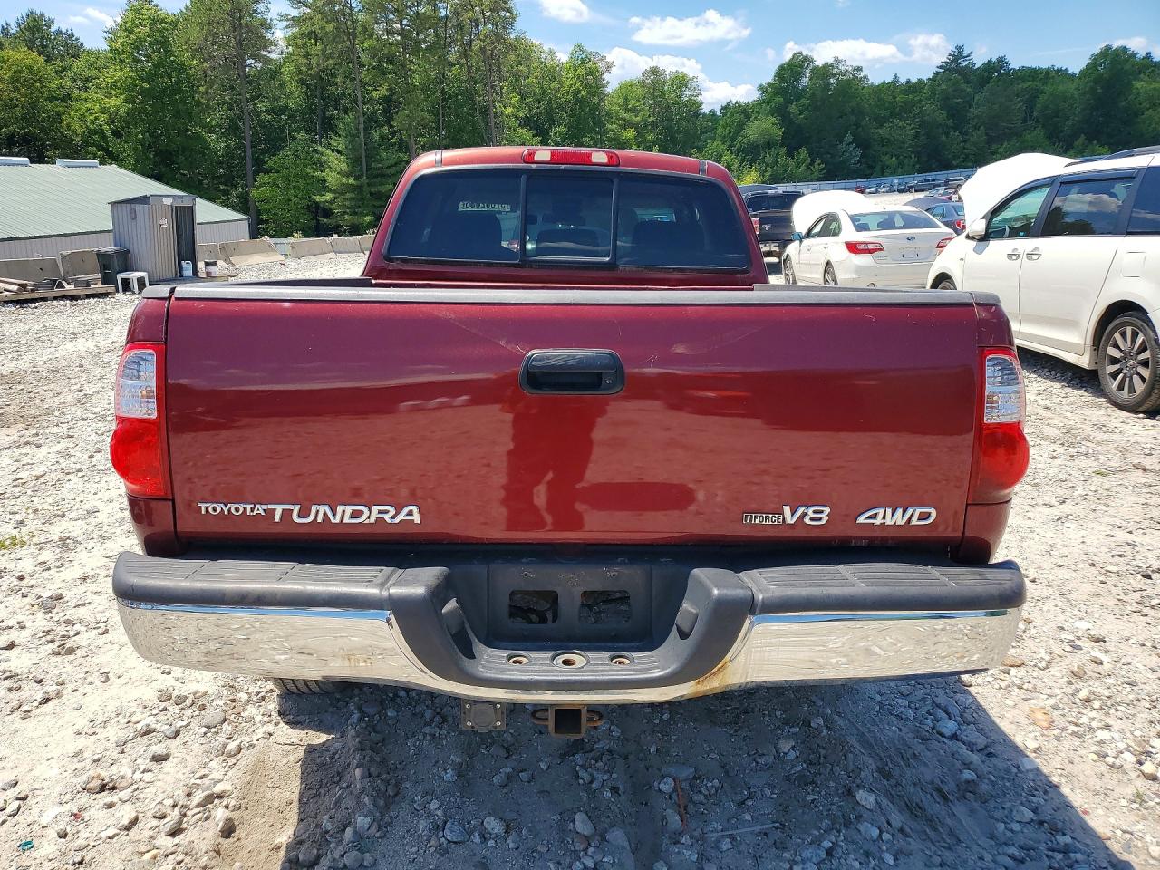 2006 Toyota Tundra Access Cab Sr5 Red vin: 5TBBT441X6S483439