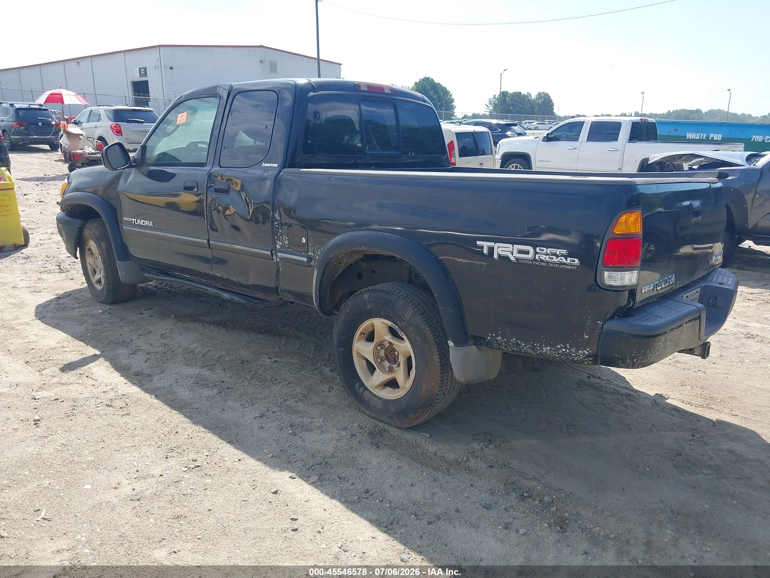 2001 Toyota Tundra Ltd V8 Black vin: 5TBBT48111S187034