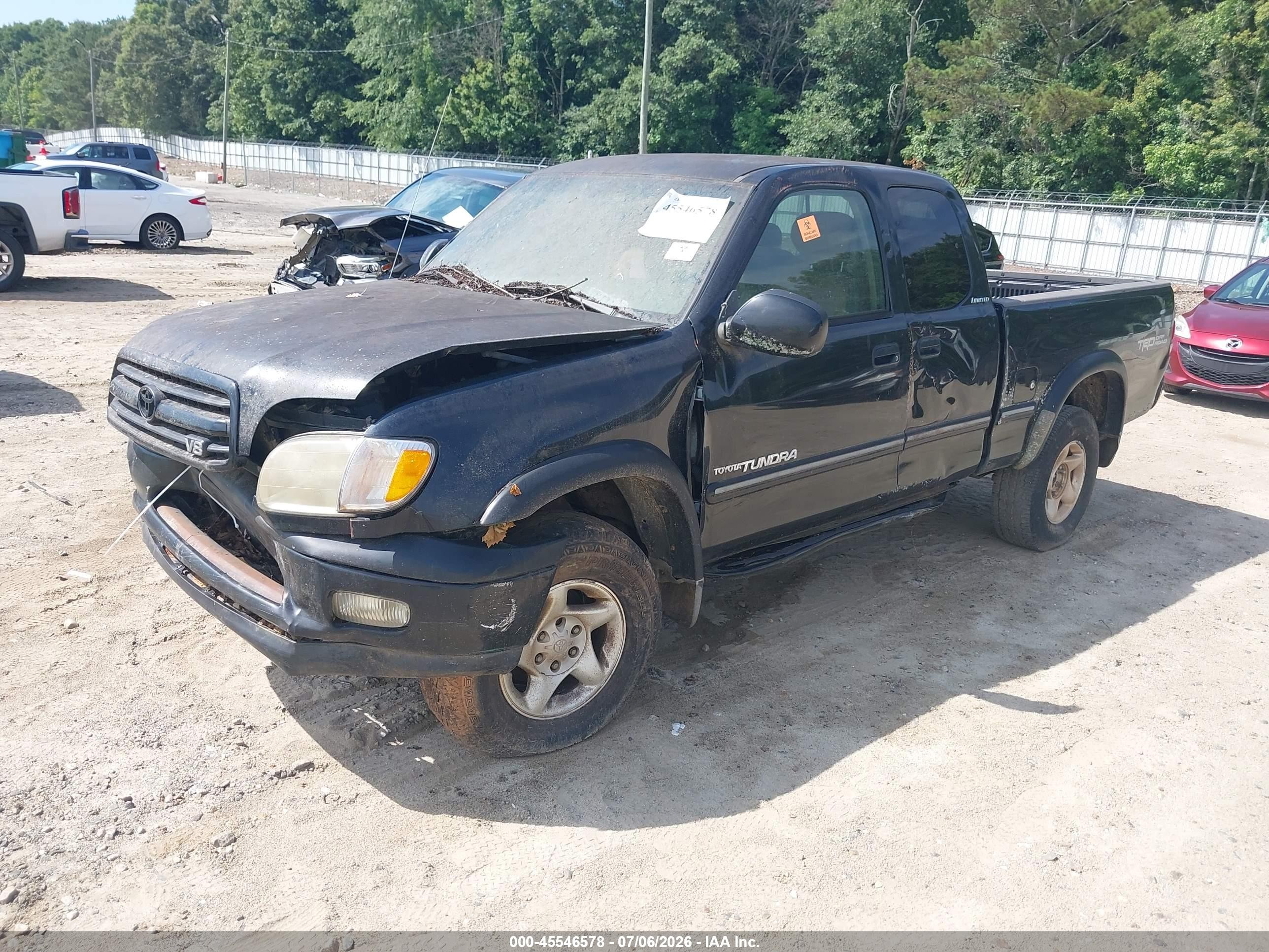 2001 Toyota Tundra Ltd V8 Black vin: 5TBBT48111S187034