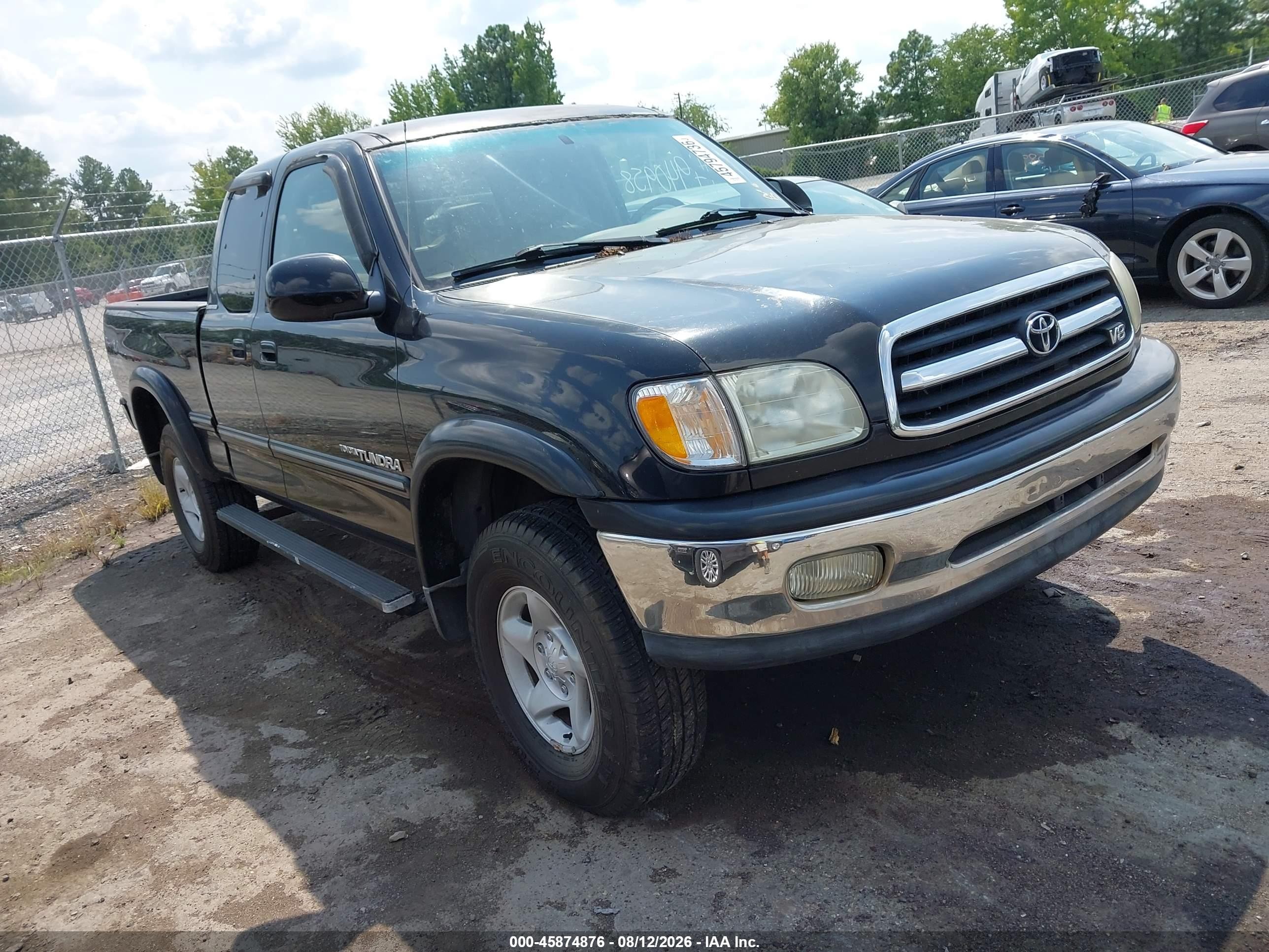 2002 Toyota Tundra Ltd V8 Black vin: 5TBBT48132S284334