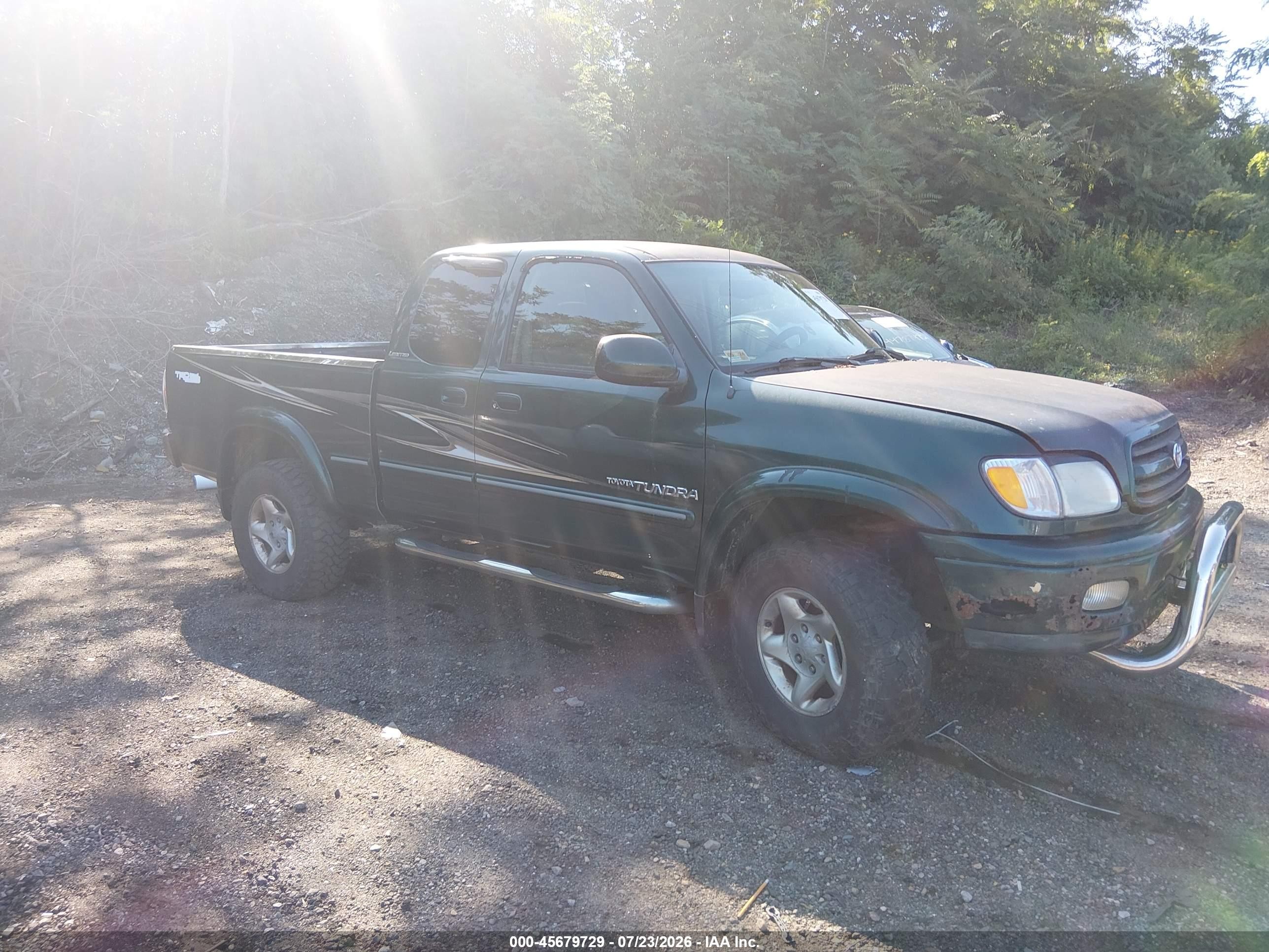 2001 Toyota Tundra Ltd V8 Зеленый vin: 5TBBT48151S200867