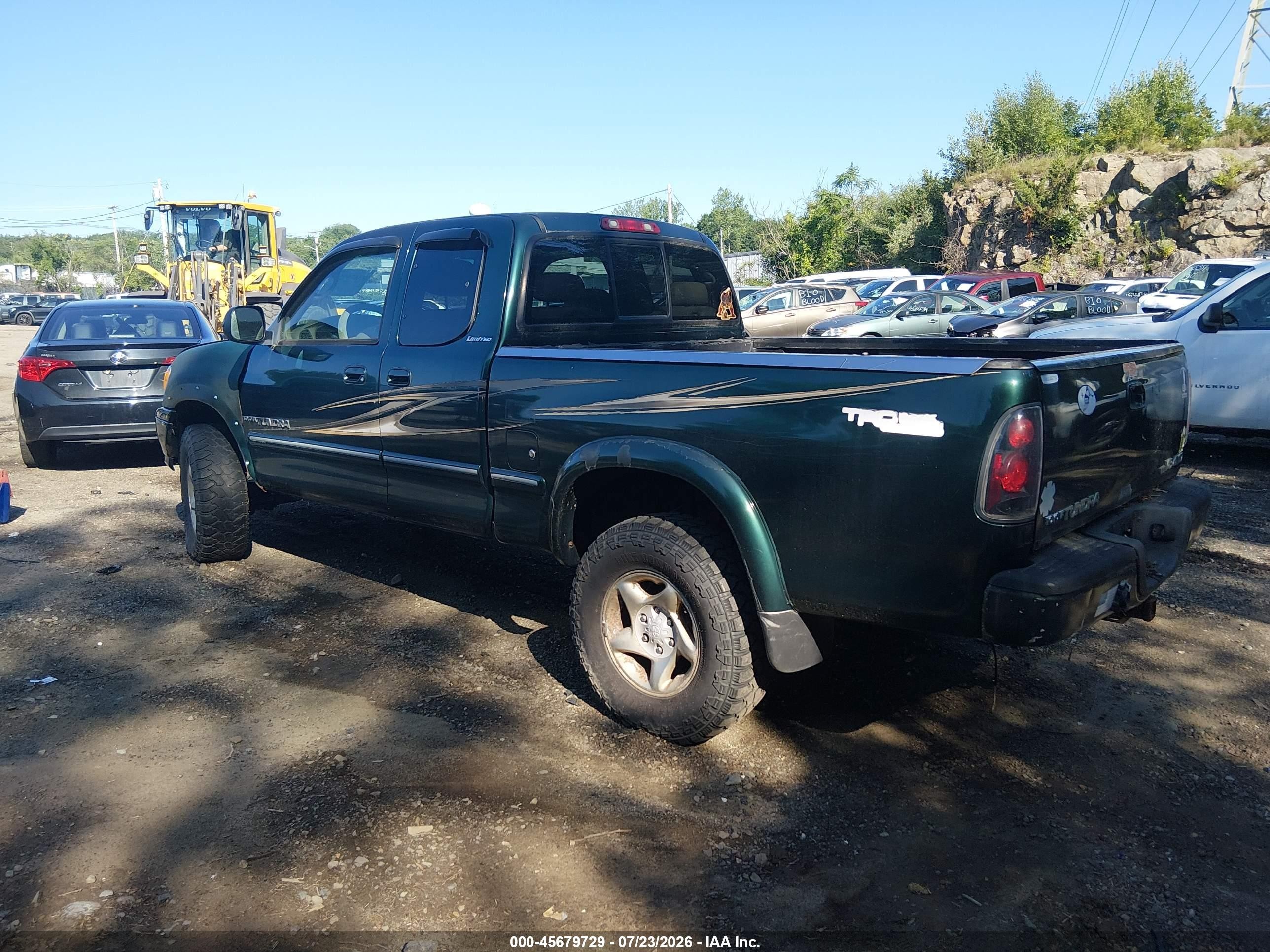 2001 Toyota Tundra Ltd V8 Green vin: 5TBBT48151S200867