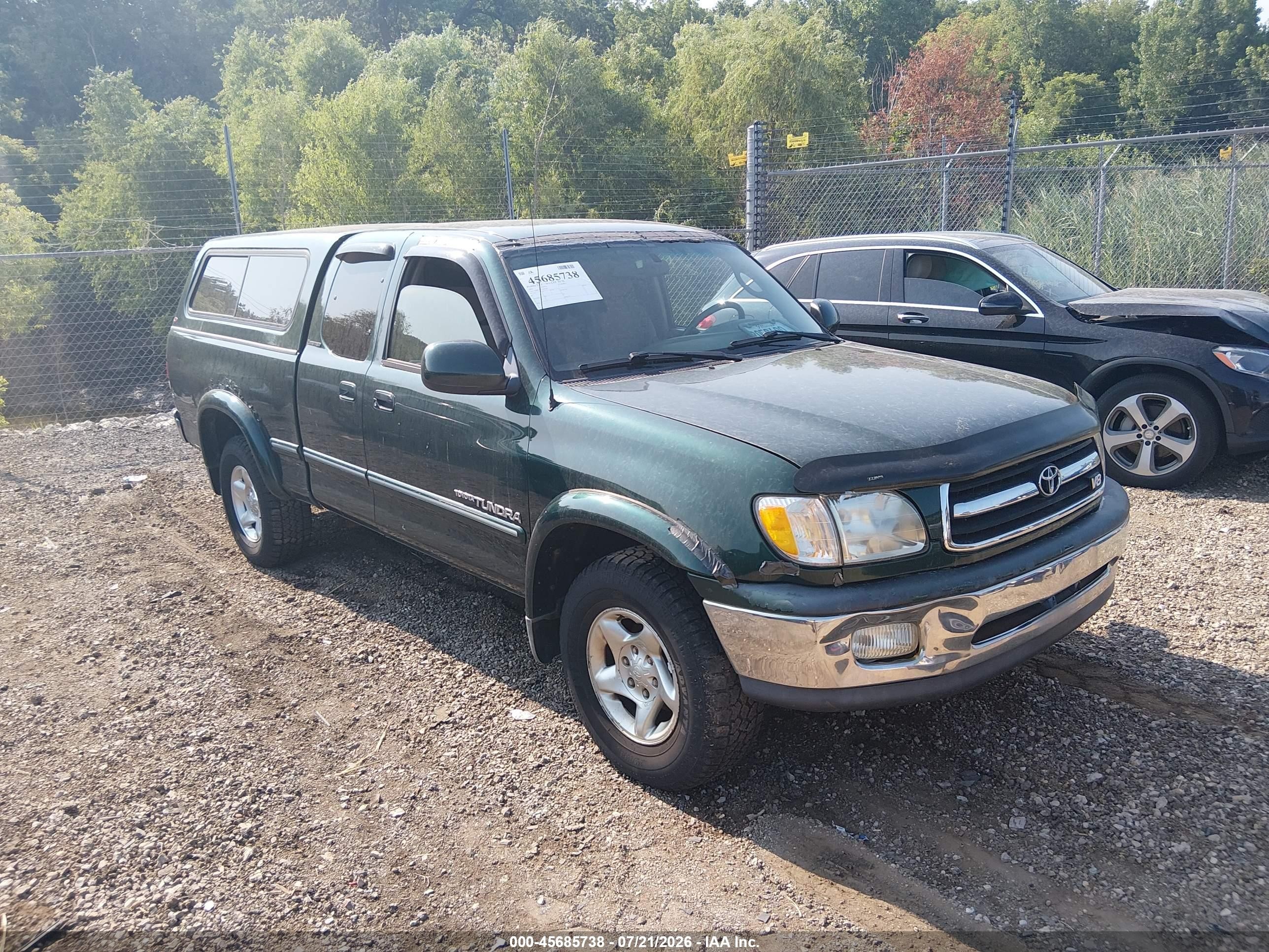 2001 Toyota Tundra Ltd V8 Green vin: 5TBBT48161S201090
