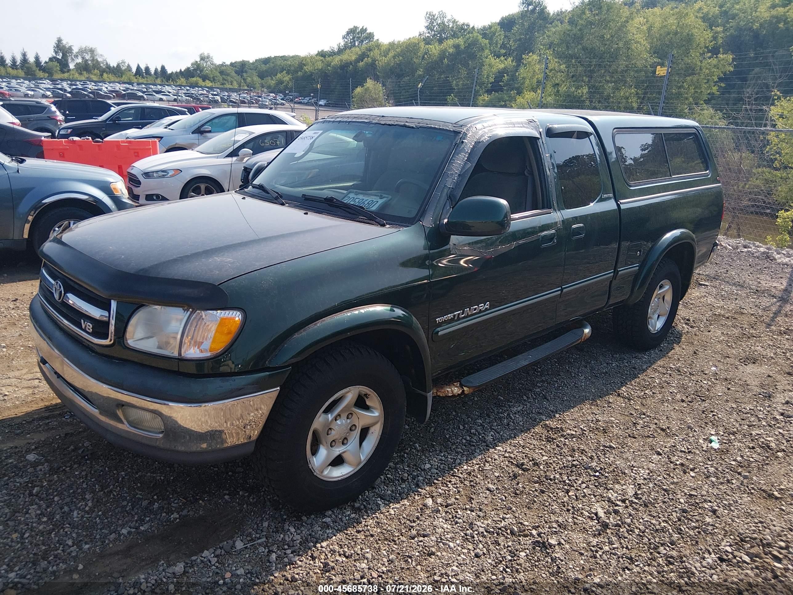 2001 Toyota Tundra Ltd V8 Зеленый vin: 5TBBT48161S201090