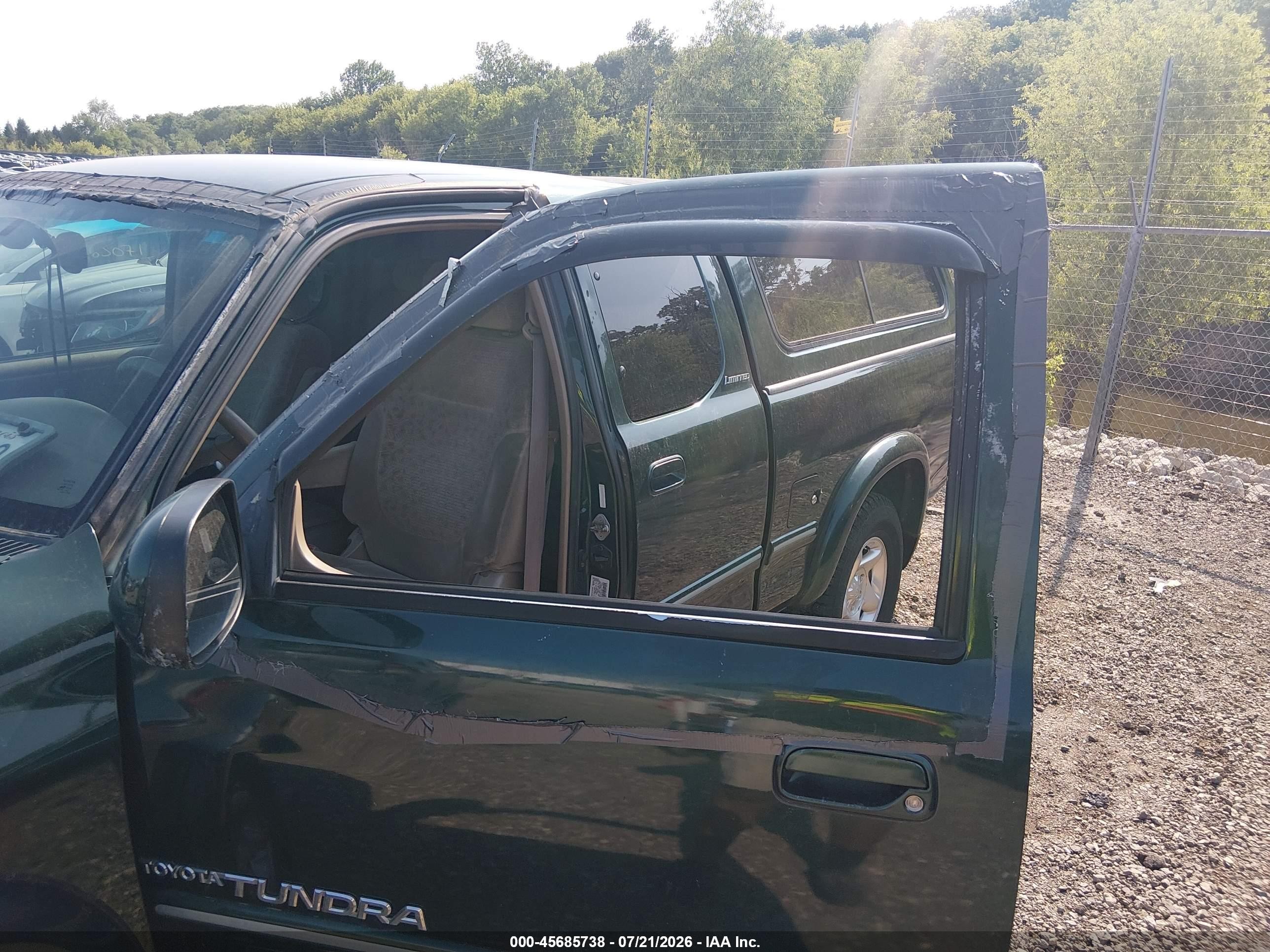 2001 Toyota Tundra Ltd V8 Зеленый vin: 5TBBT48161S201090